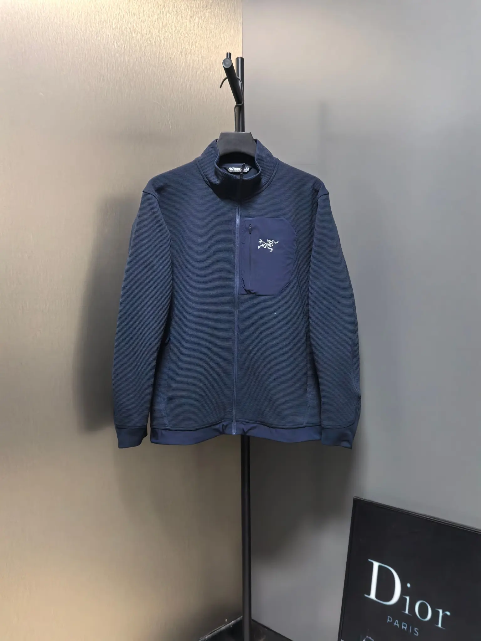 Waffle-Knit Zip-Up Performance Jacket D37020832