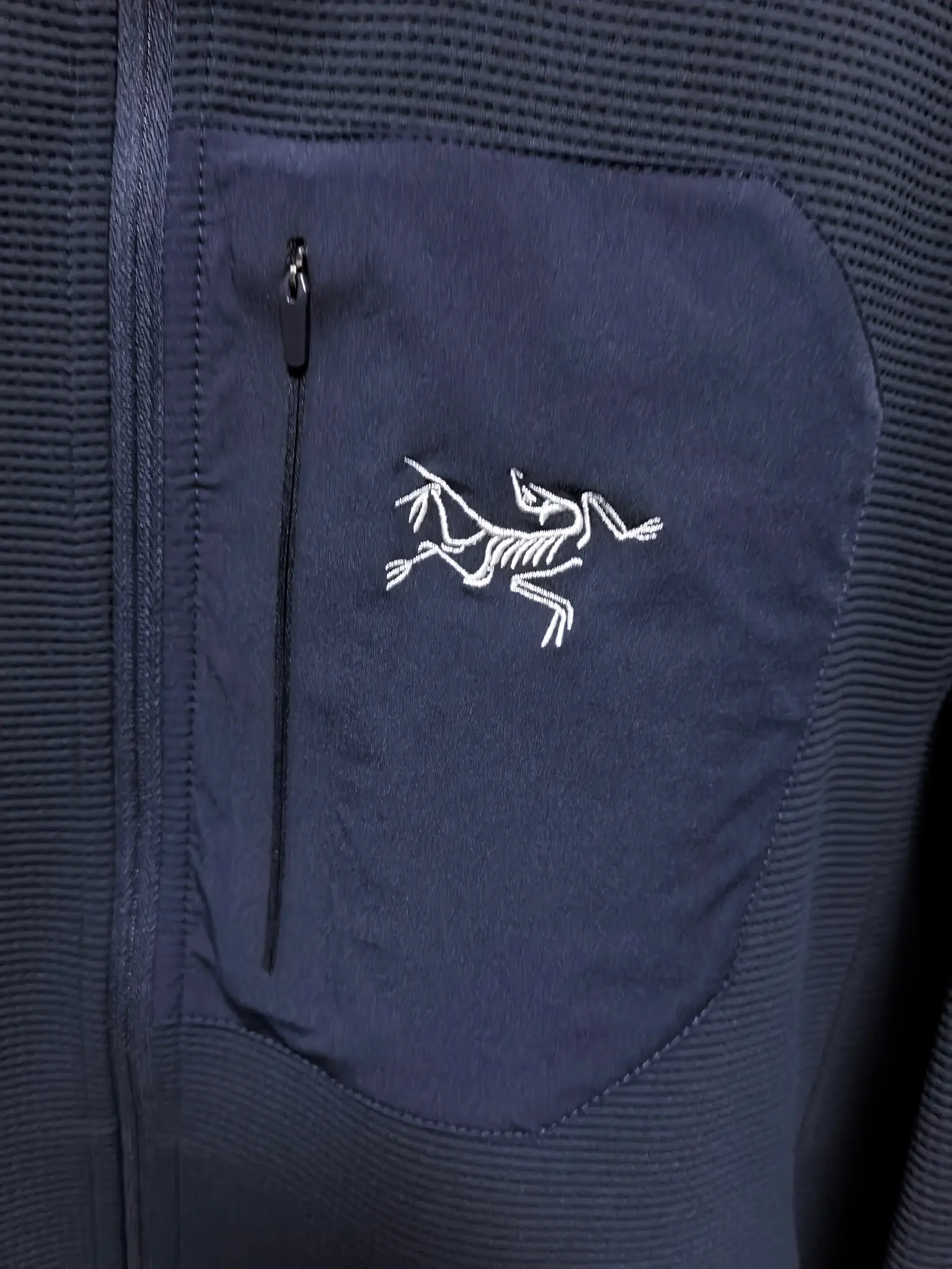 Waffle-Knit Zip-Up Performance Jacket D37020832 — view 3