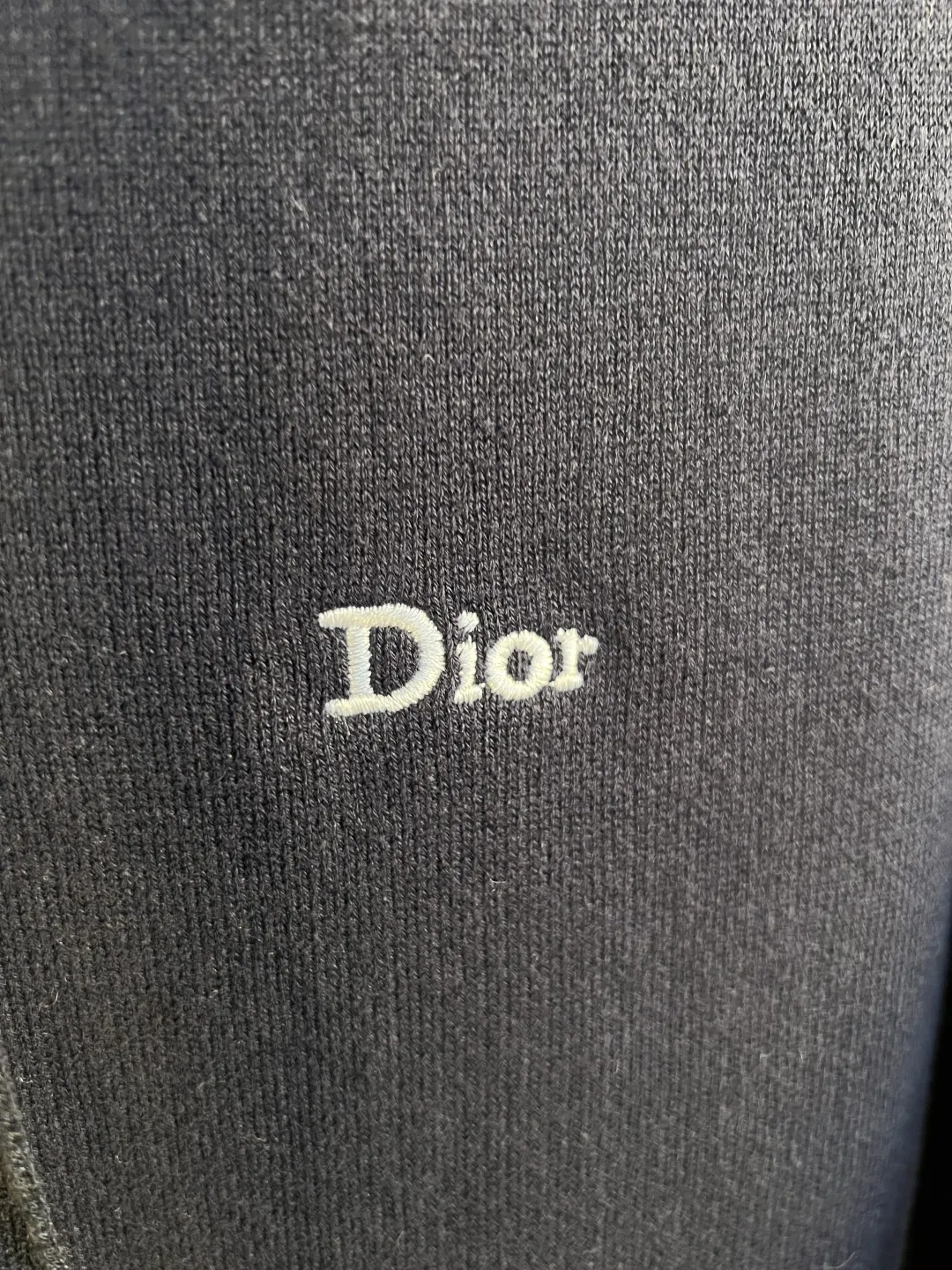 Logo Embroidery Oblique Lining Wool Knit Hoodie D37019246 — view 3