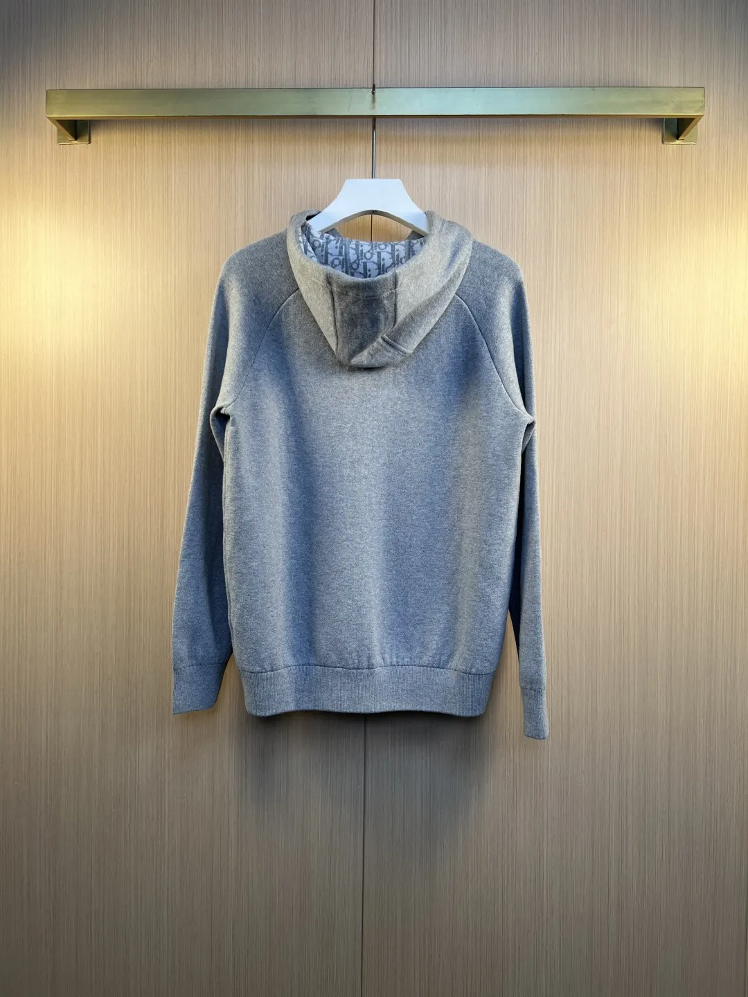 Logo-Embroidered Wool-Blend Zip-Up Hoodie D37019247 — view 8