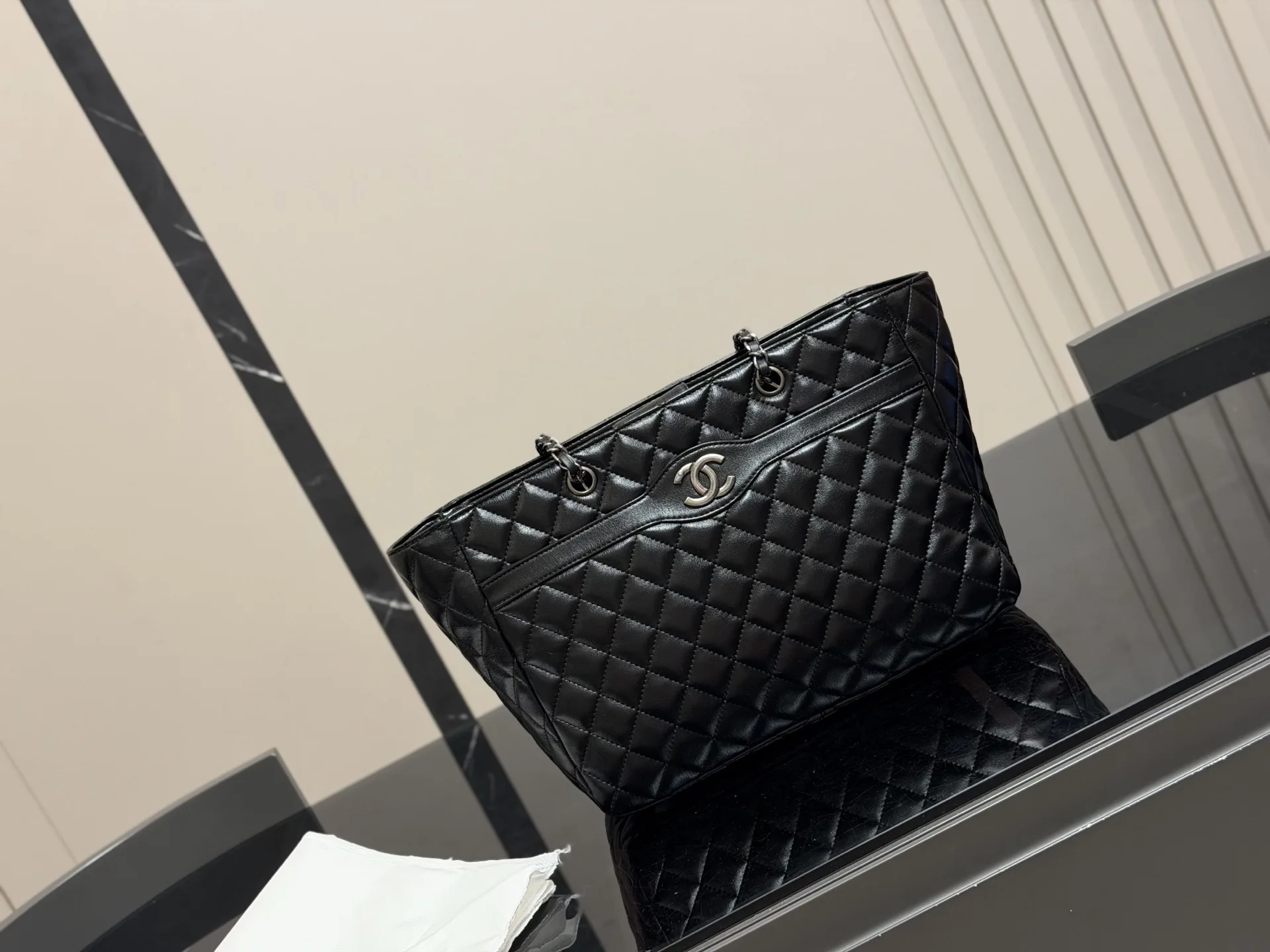 Chanel Quilted Chain Tote Bag D37017981 — view 10