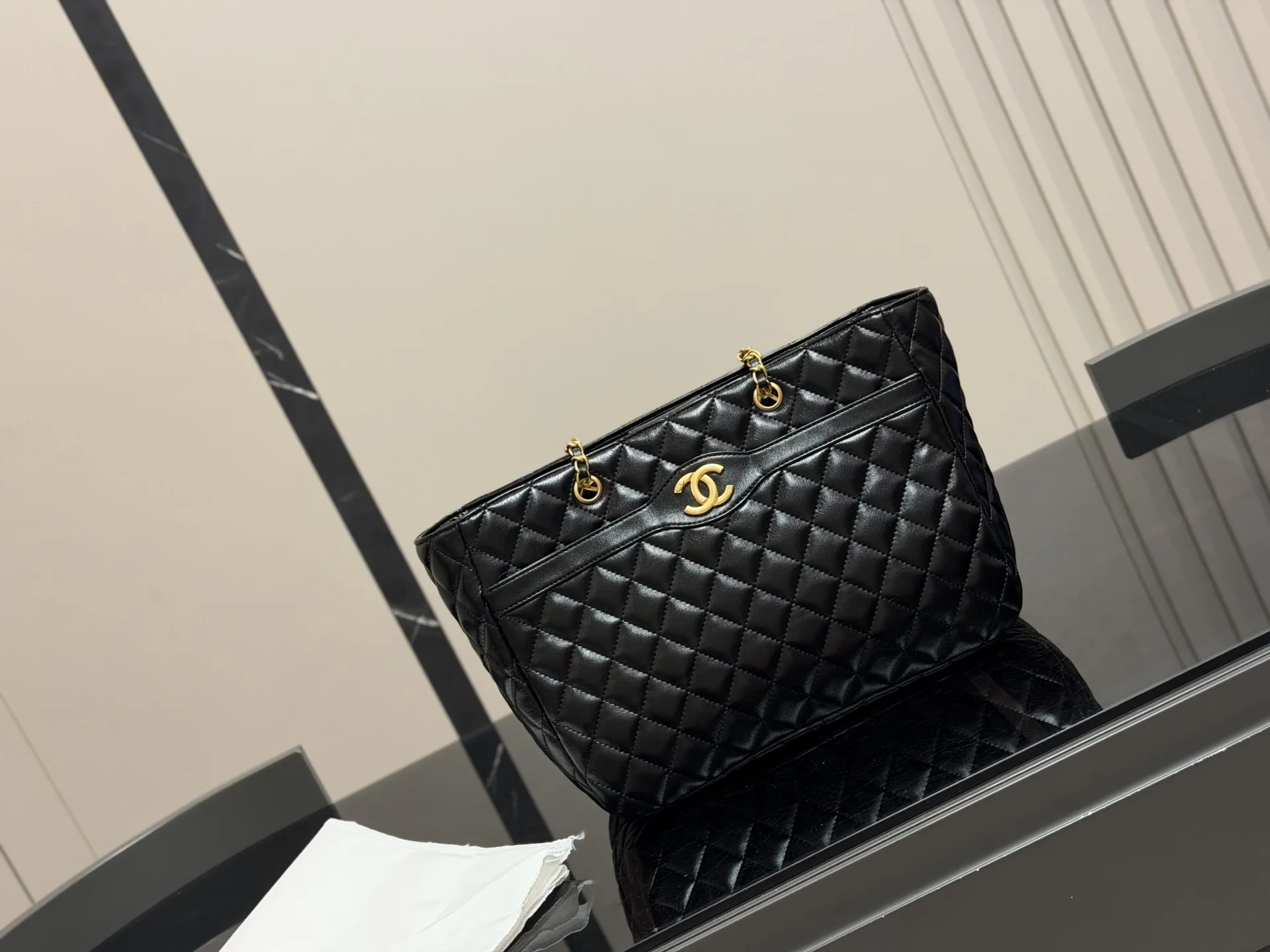 Chanel Quilted Chain Tote Bag D37017981 — view 11