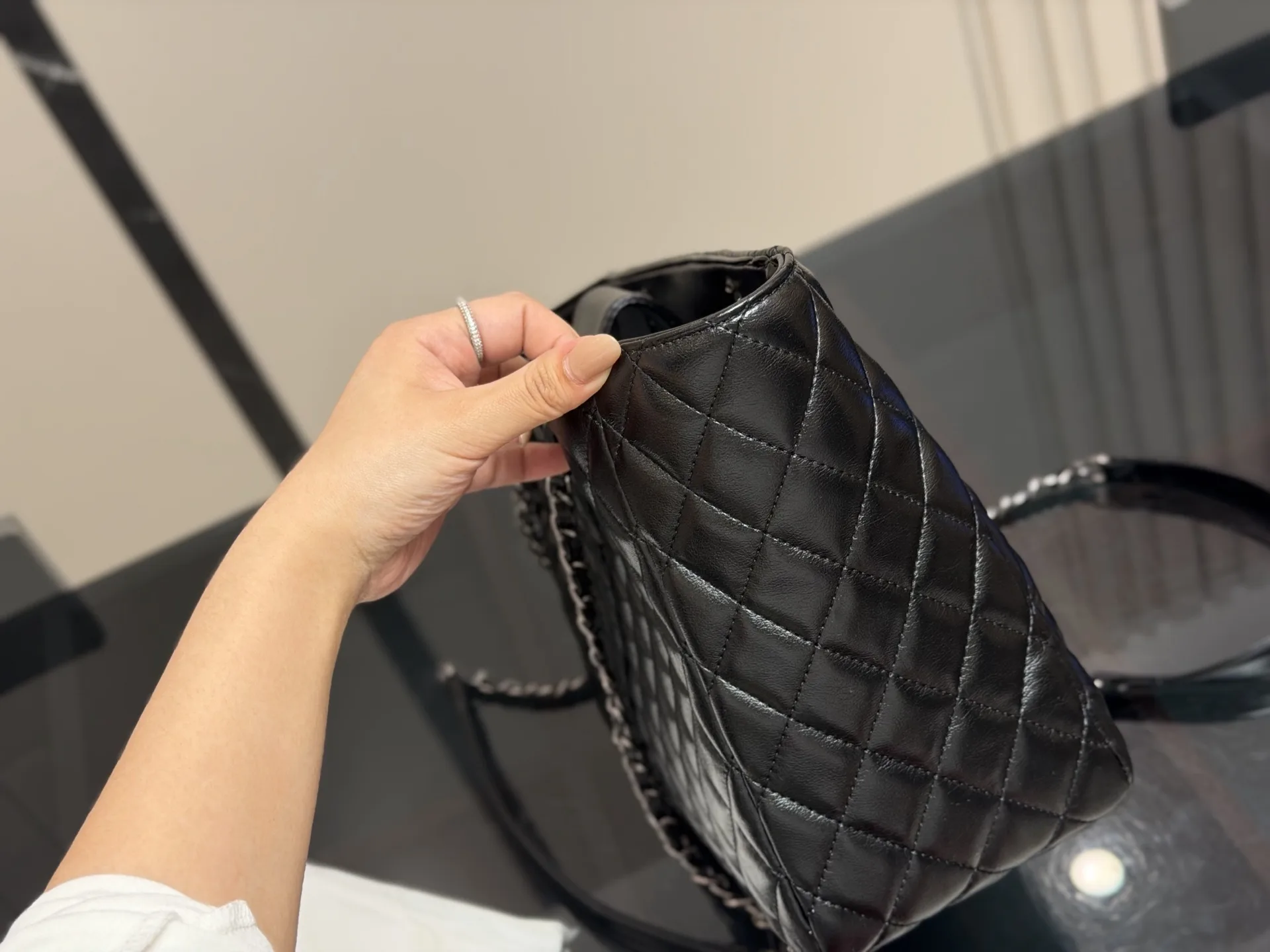 Chanel Quilted Chain Tote Bag D37017981 — view 6