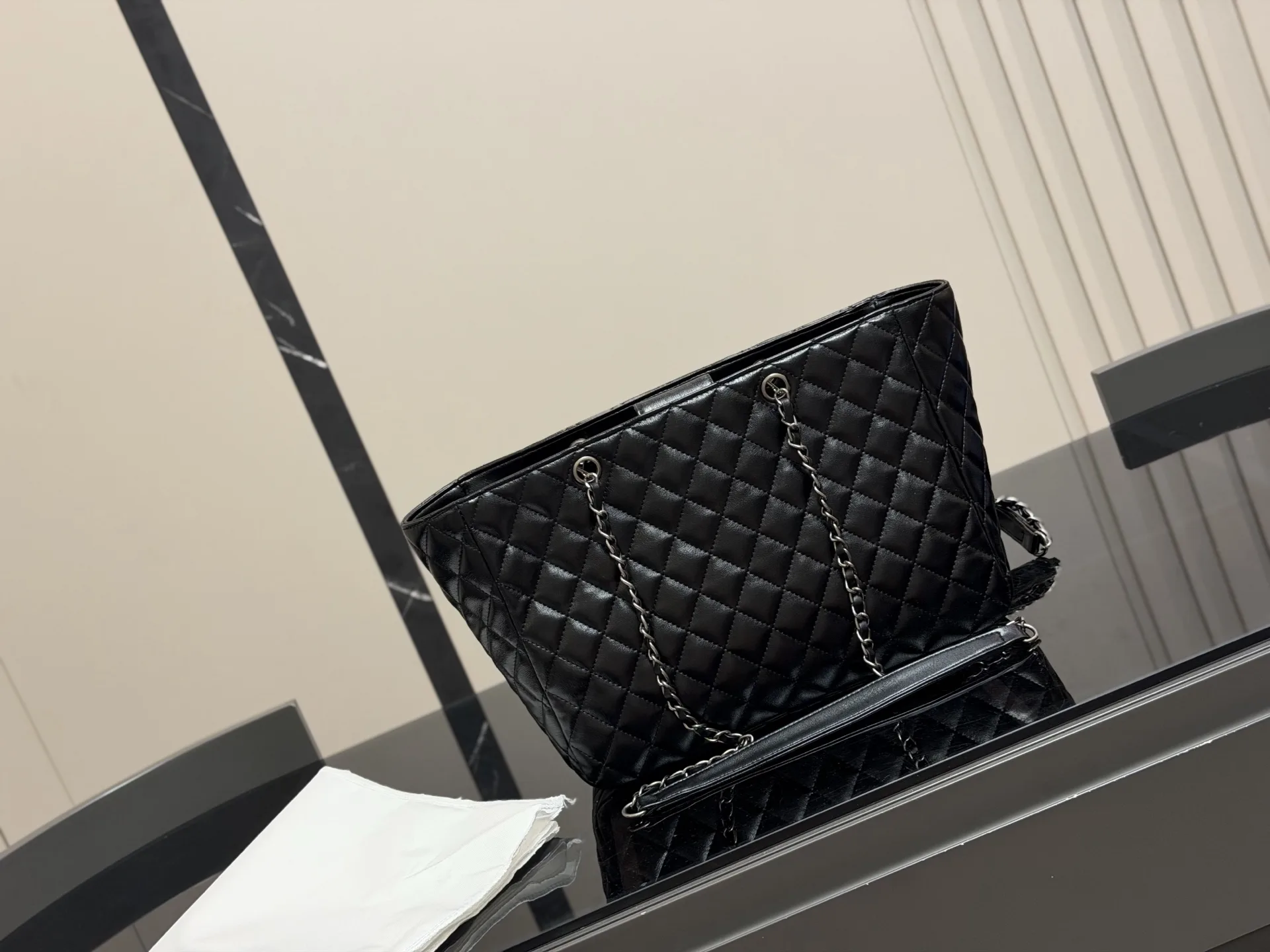 Chanel Quilted Chain Tote Bag D37017981 — view 7
