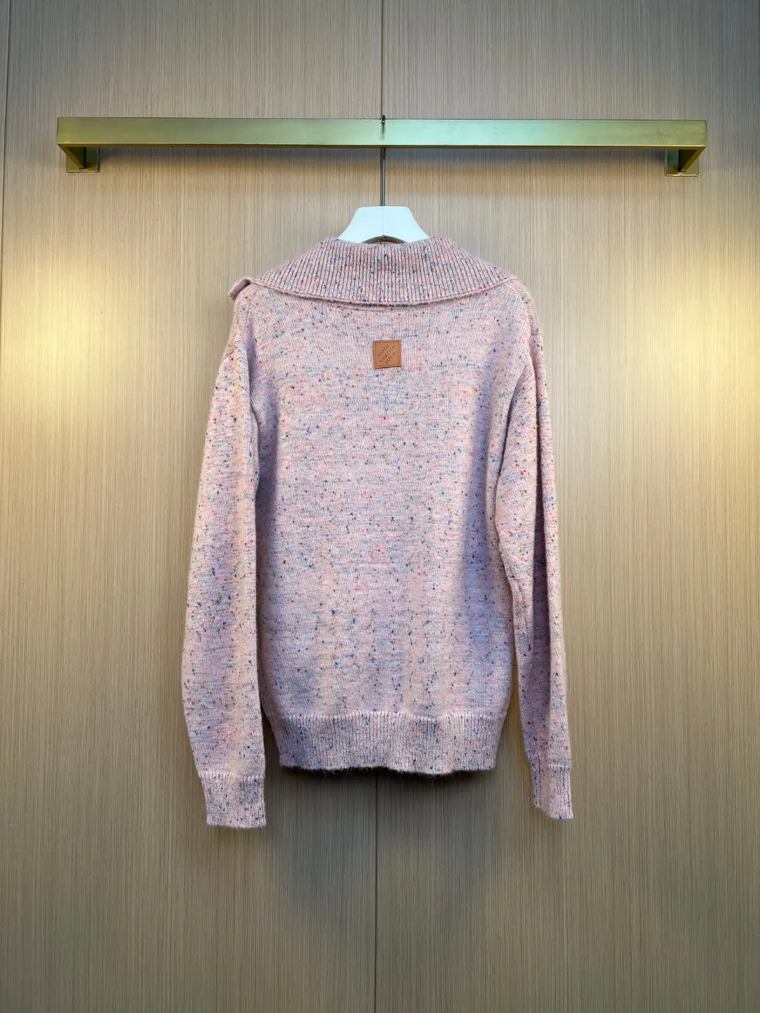 Speckled Wool Knit Cardigan with Pearl Buttons D37019254 — view 6
