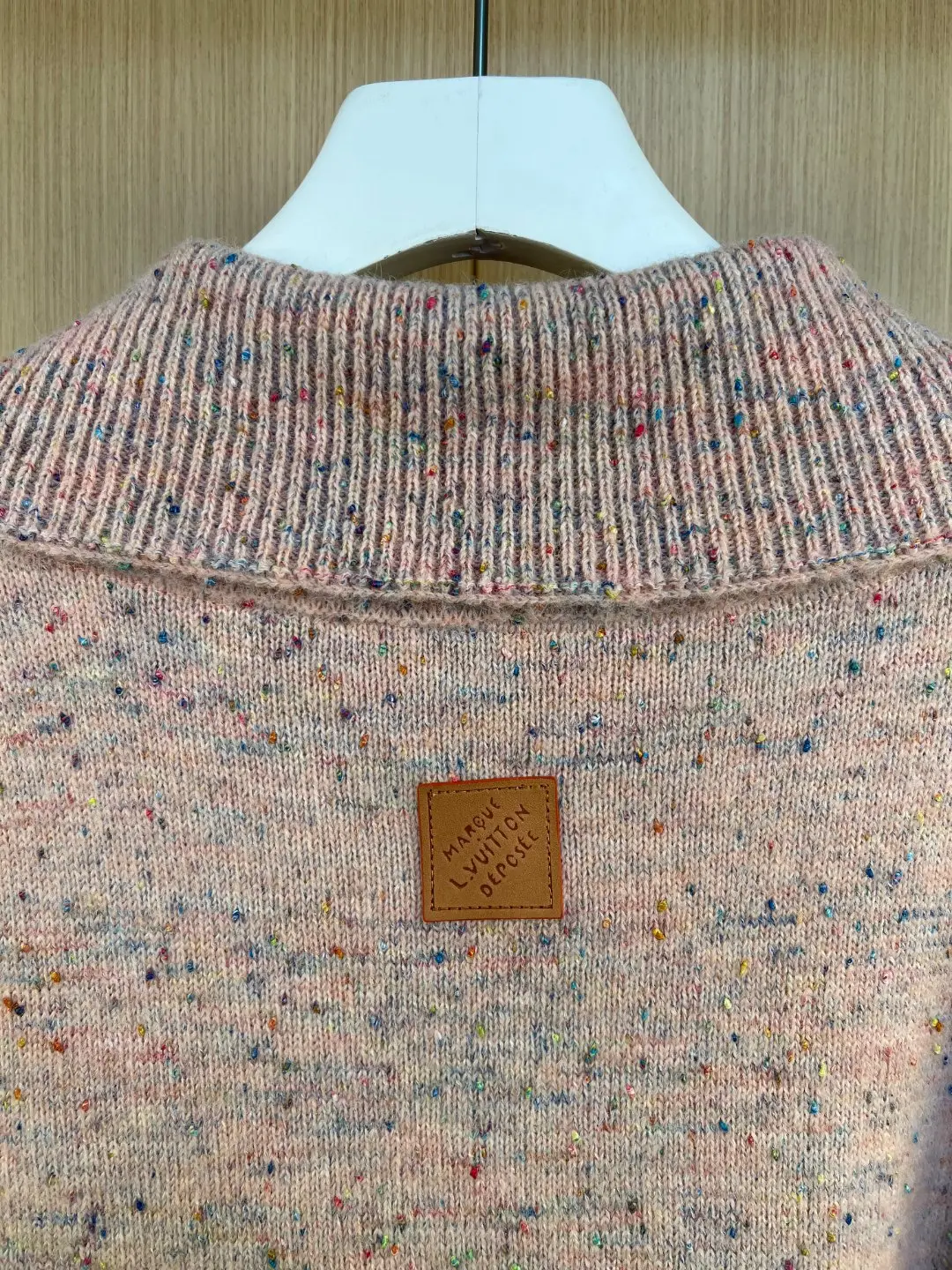 Speckled Wool Knit Cardigan with Pearl Buttons D37019254 — view 7