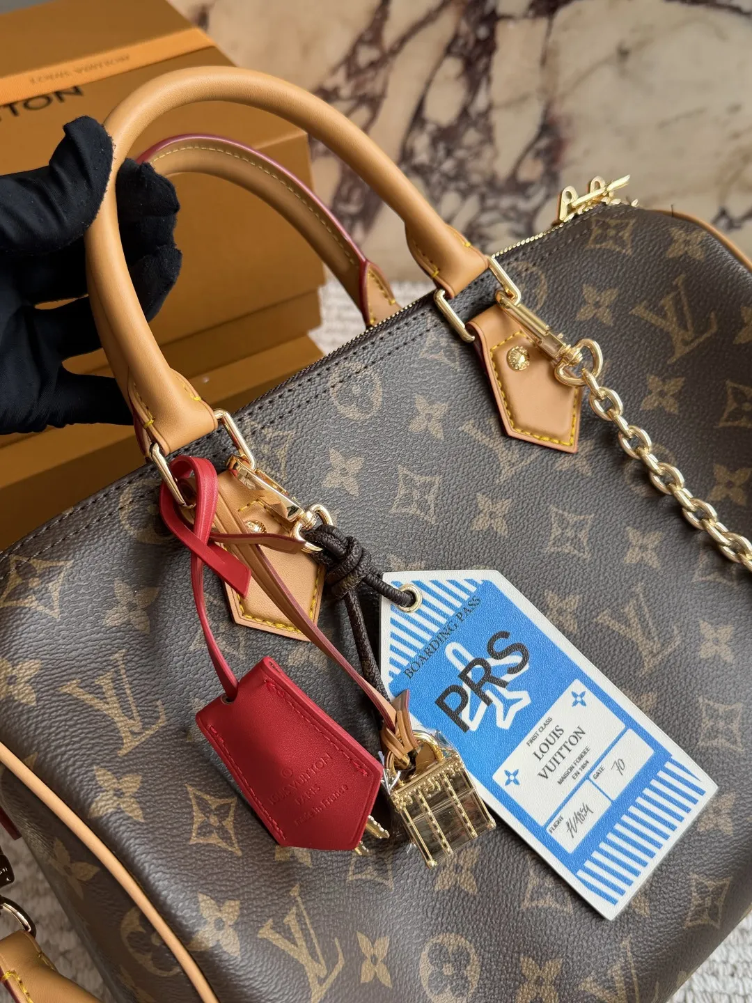 Speedy 30 Monogram Canvas Bandoulière Bag D37018045 — view 12