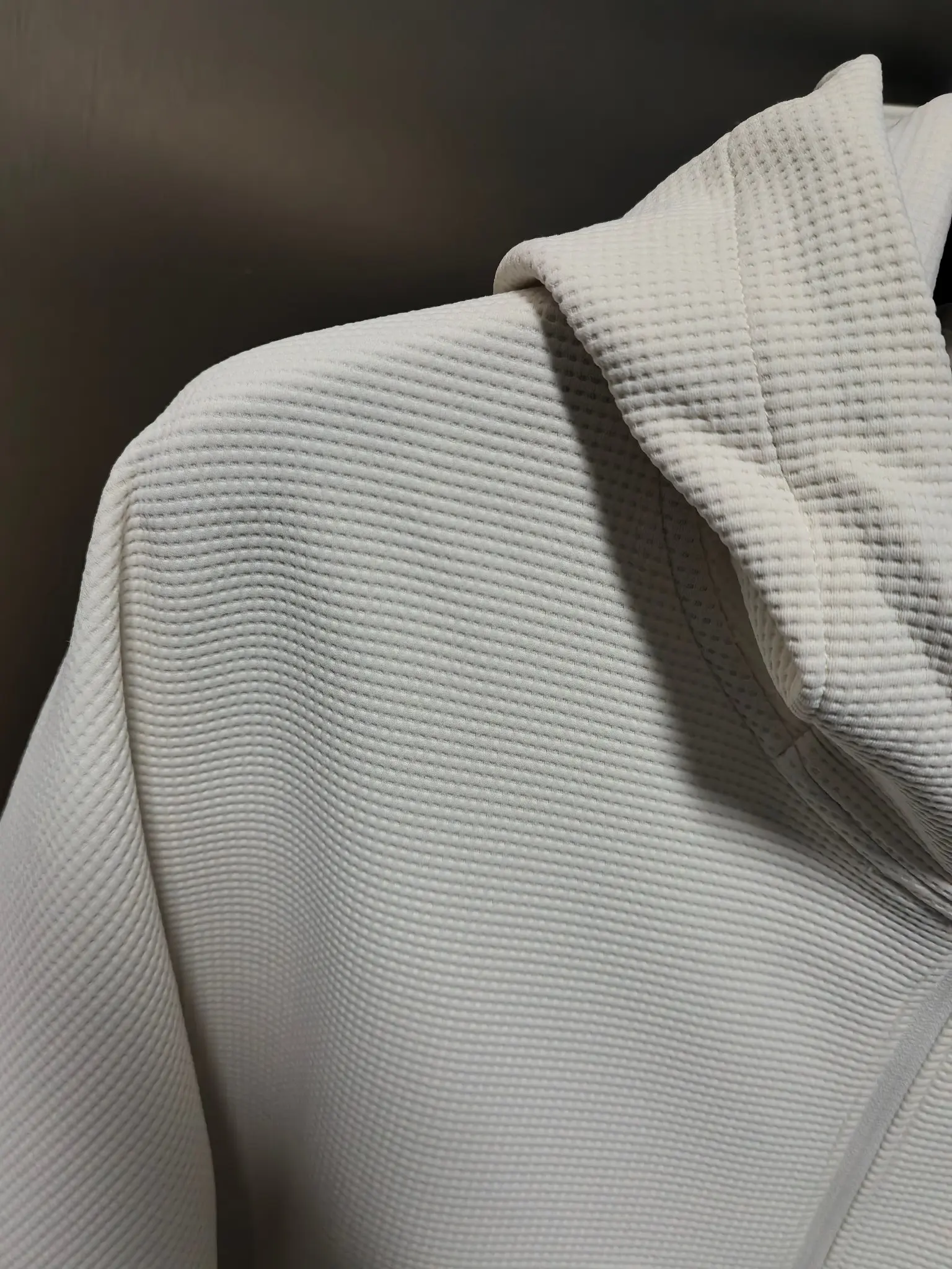 Waffle-Knit Zip-Up Hooded Jacket D38020830 — view 2