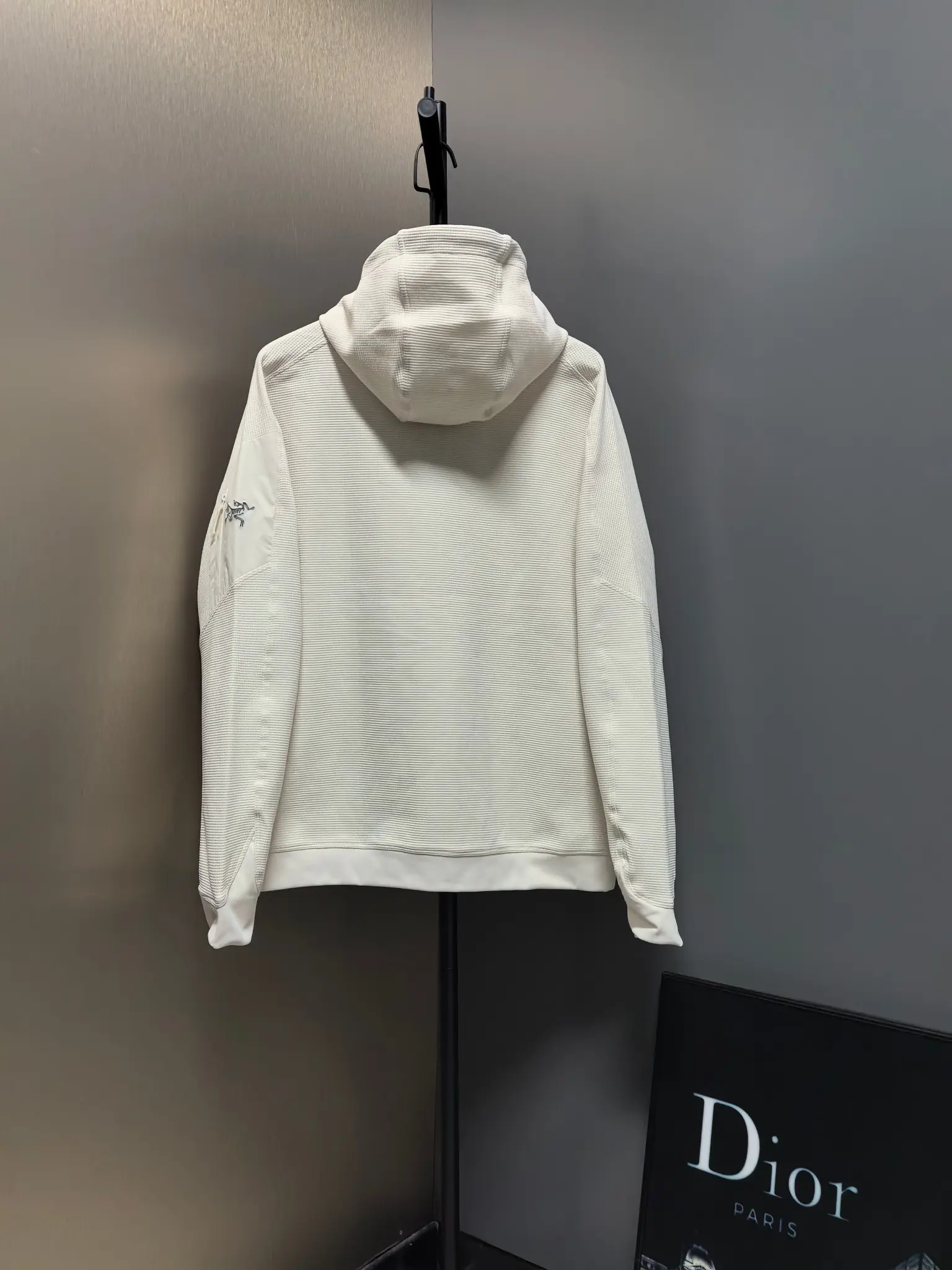 Waffle-Knit Zip-Up Hooded Jacket D38020830 — view 8