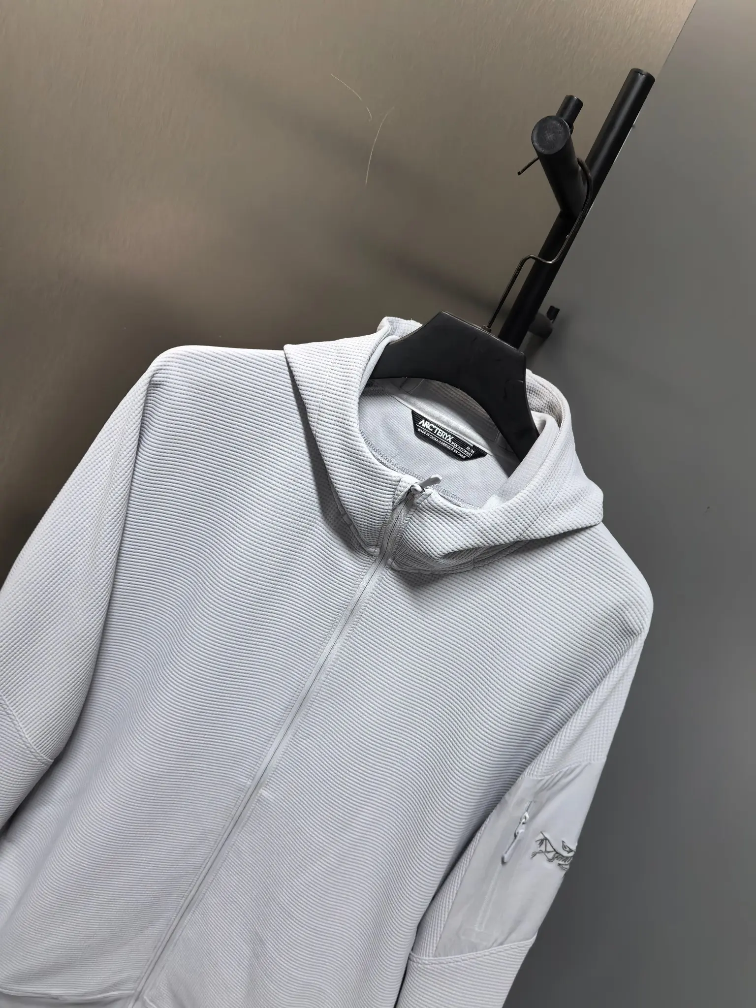 Waffle-Knit Zip-Up Hooded Jacket D38020828 — view 8