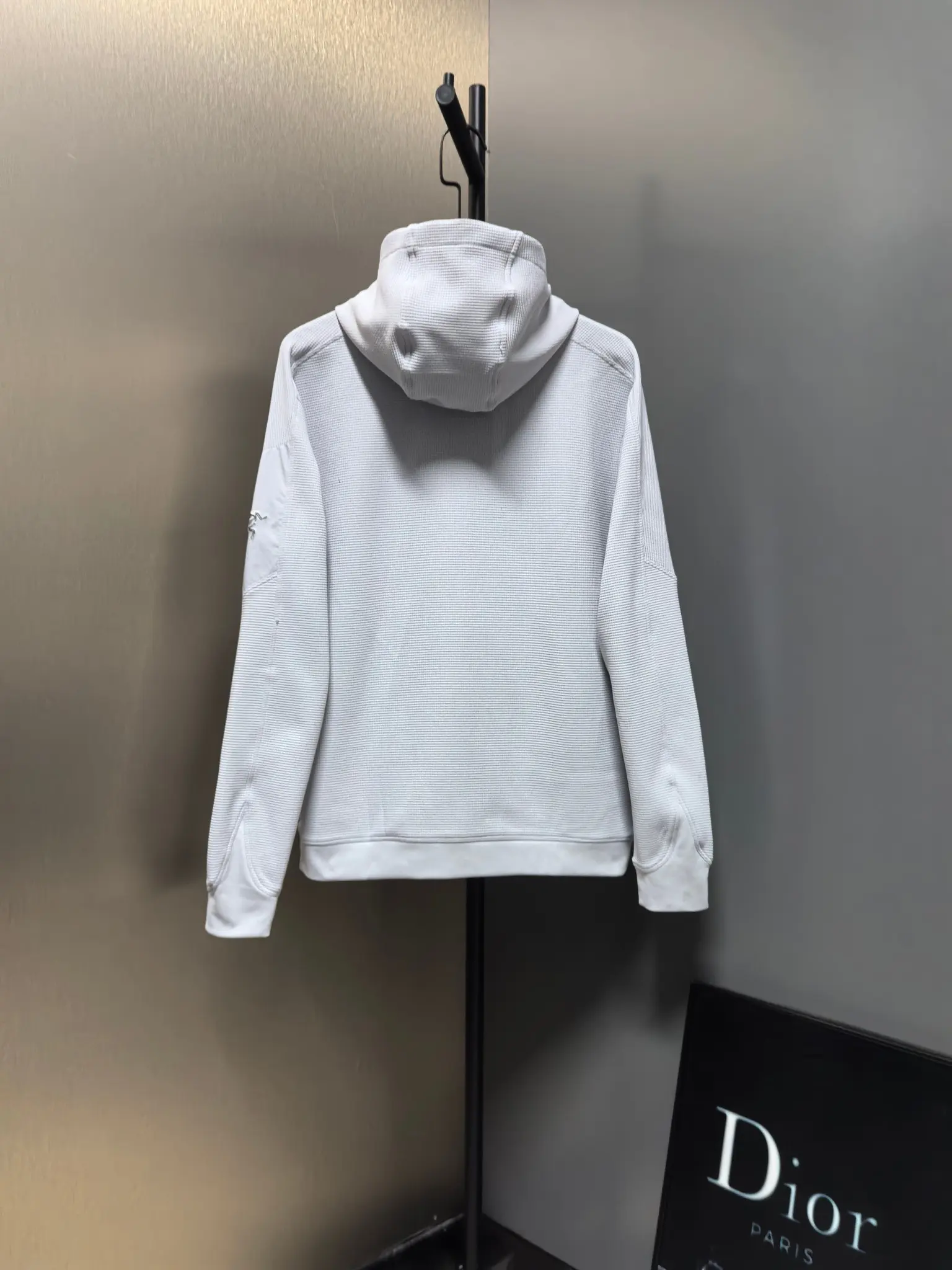 Waffle-Knit Zip-Up Hooded Jacket D38020828 — view 9