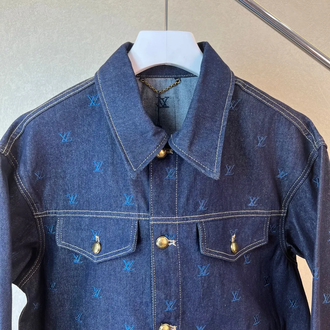 Monogram Embroidered Denim Trucker Jacket D39019270 — view 3