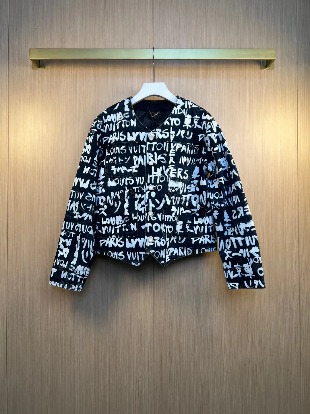 Nigo Graffiti Print Denim Padded Jacket D43019268