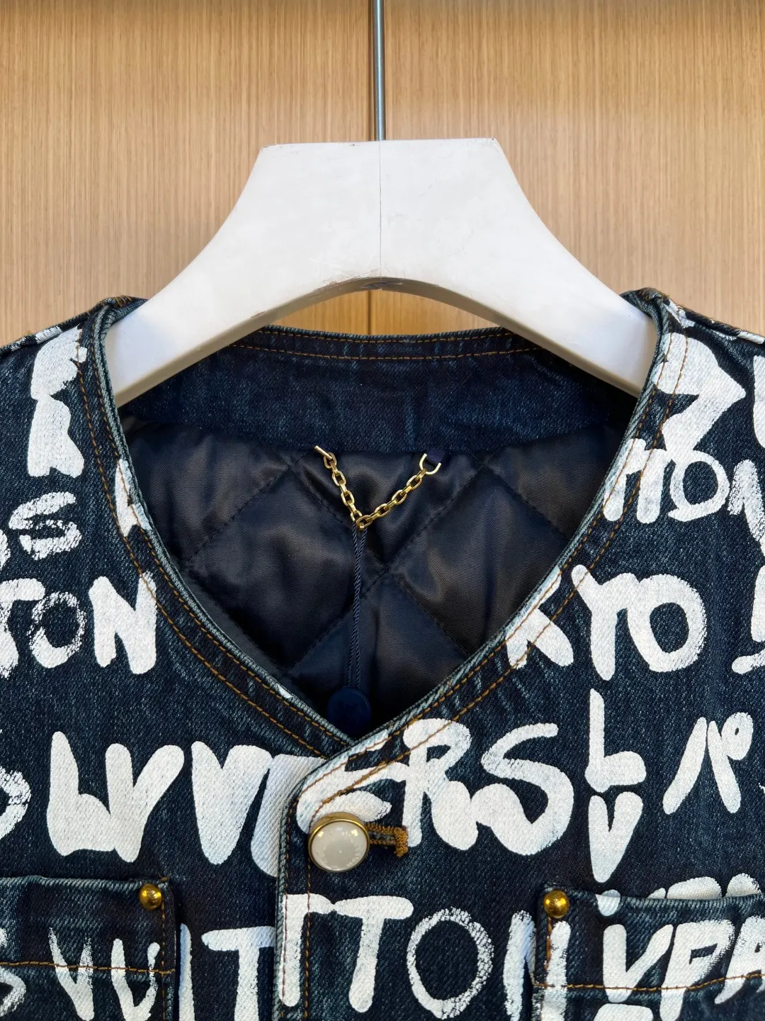 Nigo Graffiti Print Denim Padded Jacket D43019268 — view 2
