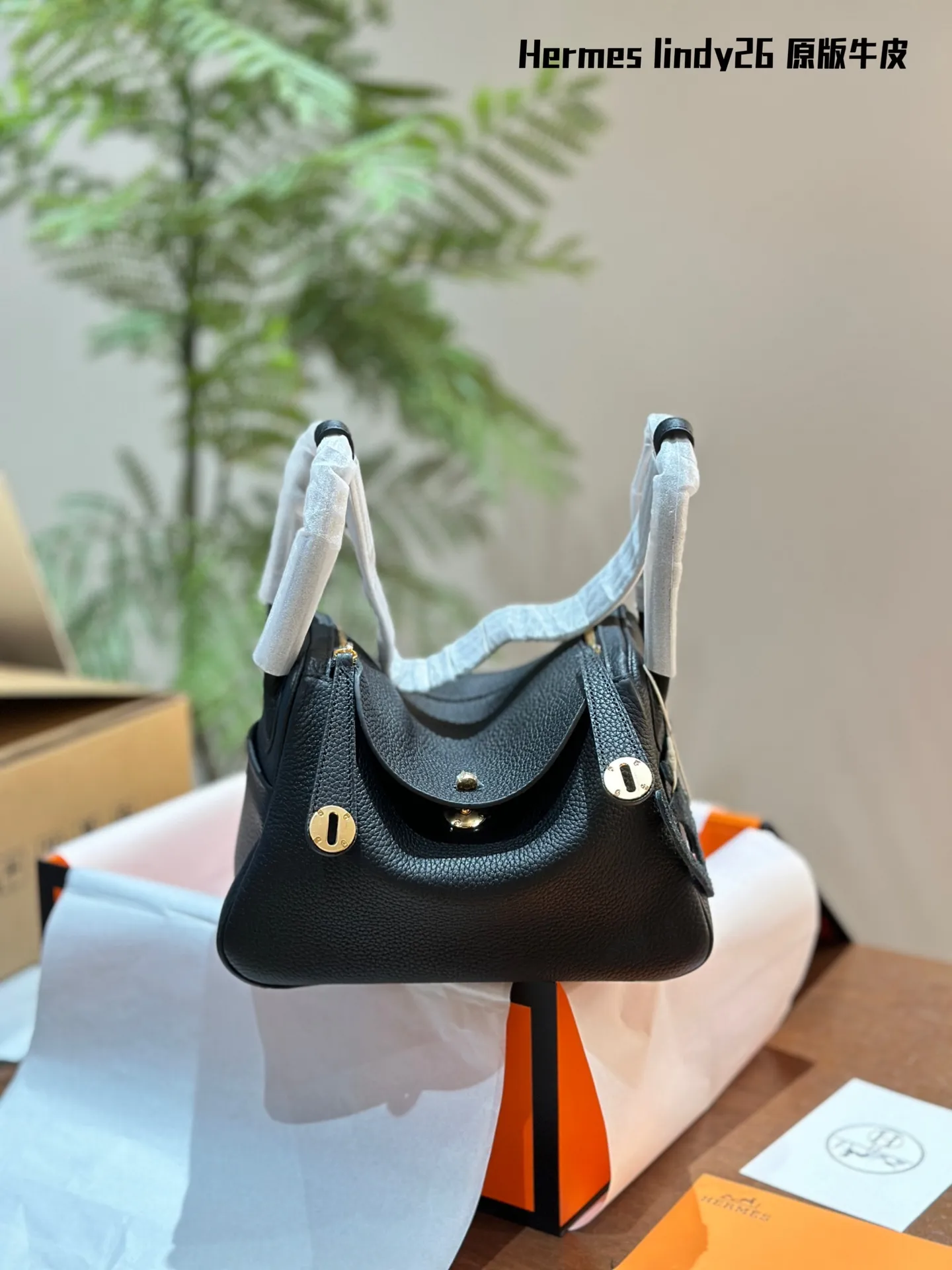Lindy Grained Leather Top-Handle Bag D43017818