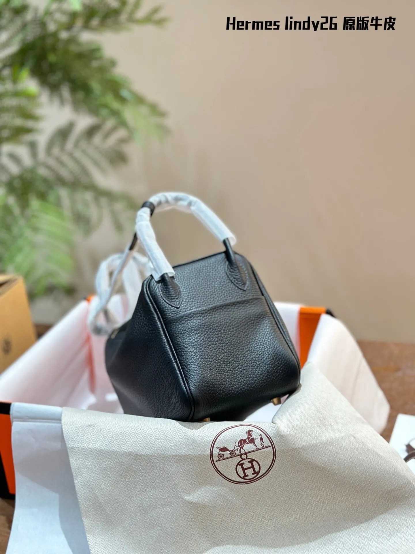 Lindy Grained Leather Top-Handle Bag D43017818 — view 5