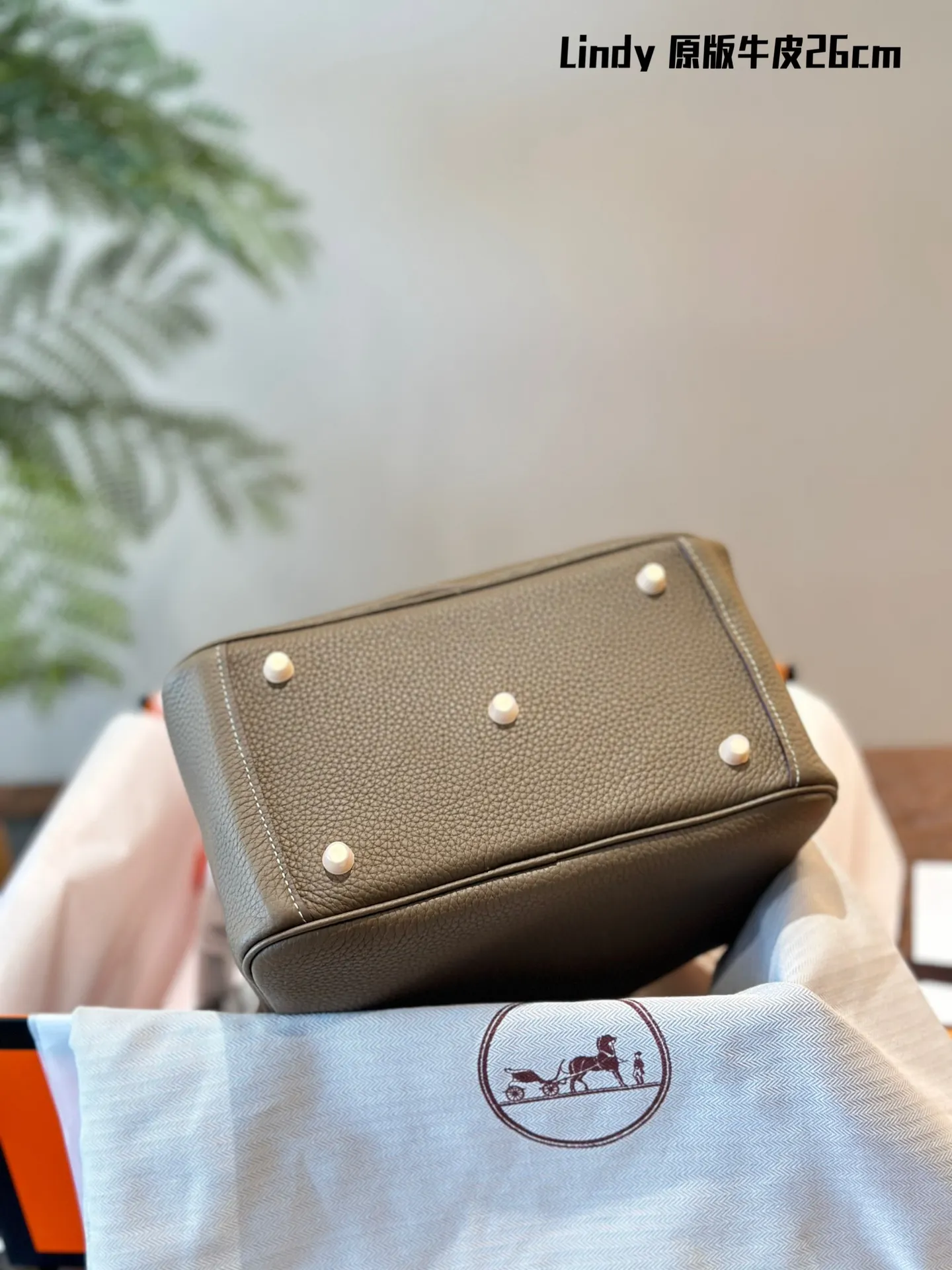 Lindy Grained Leather Top-Handle Bag D43017818 — view 14