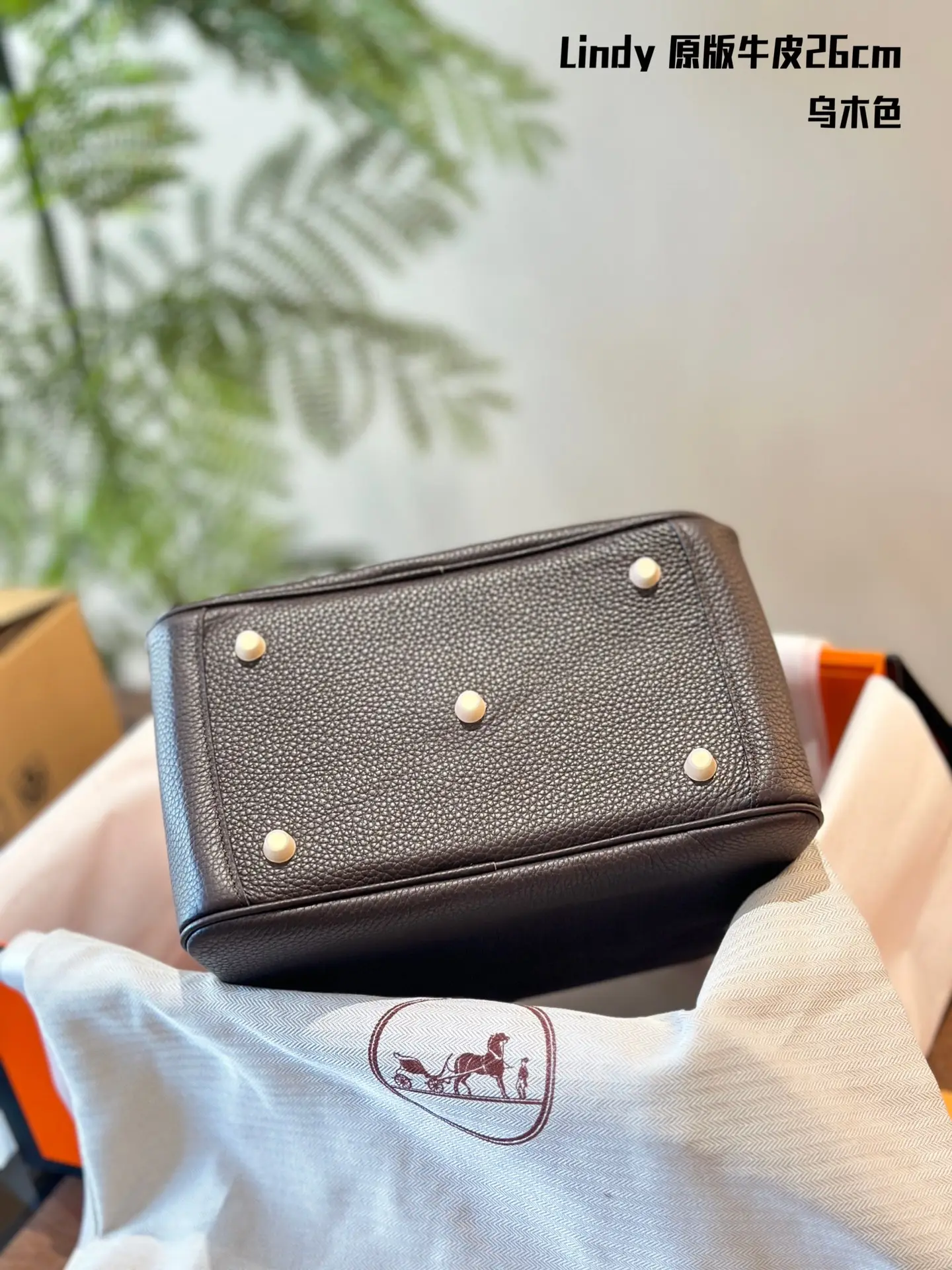 Lindy Grained Leather Top-Handle Bag D43017814 — view 4