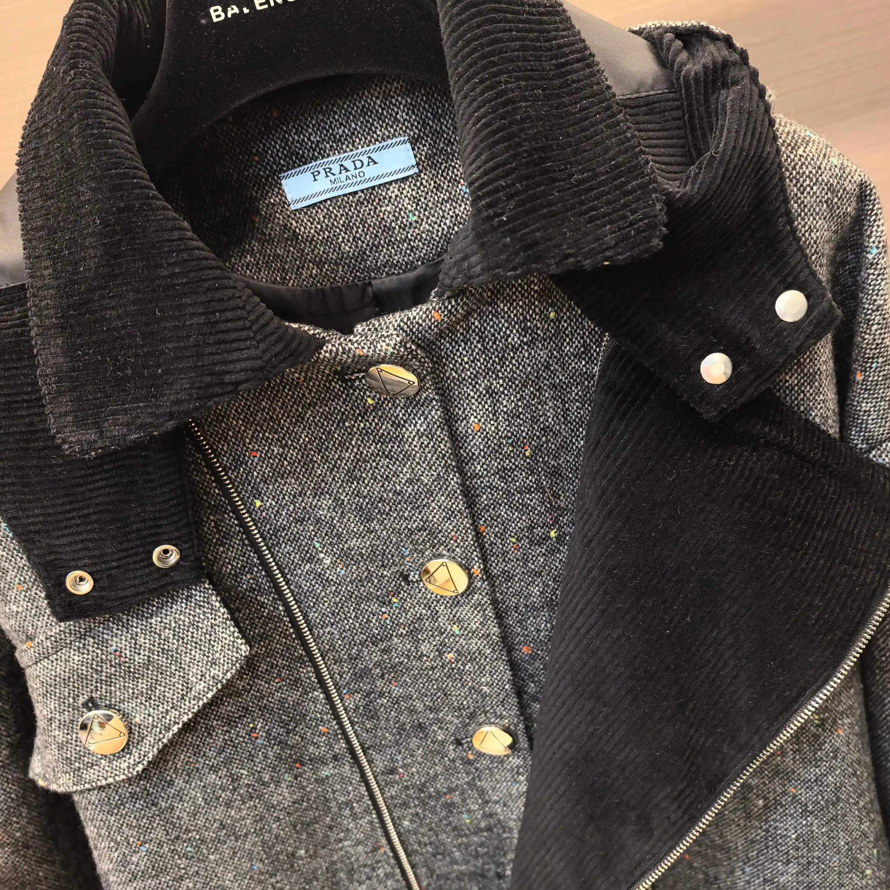 Belted Hooded Wool-Blend Coat D44522415 — view 6
