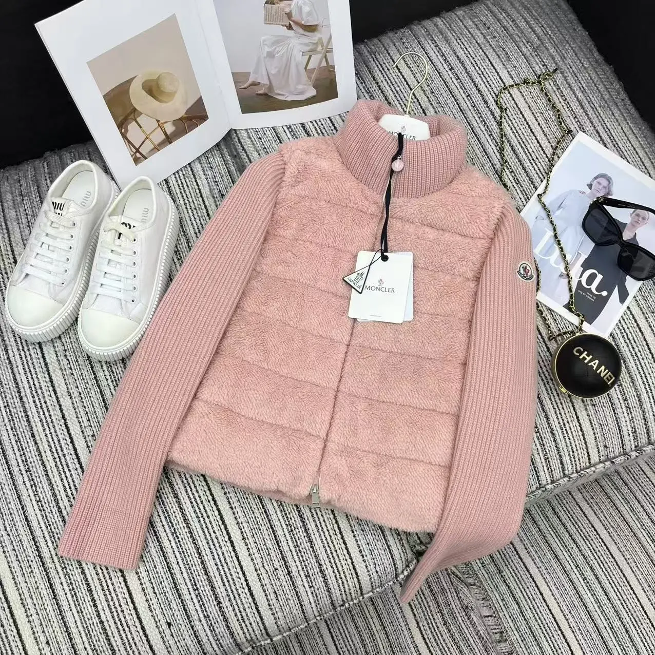 Quilted Down-Filled Cardigan Jacket D47020889