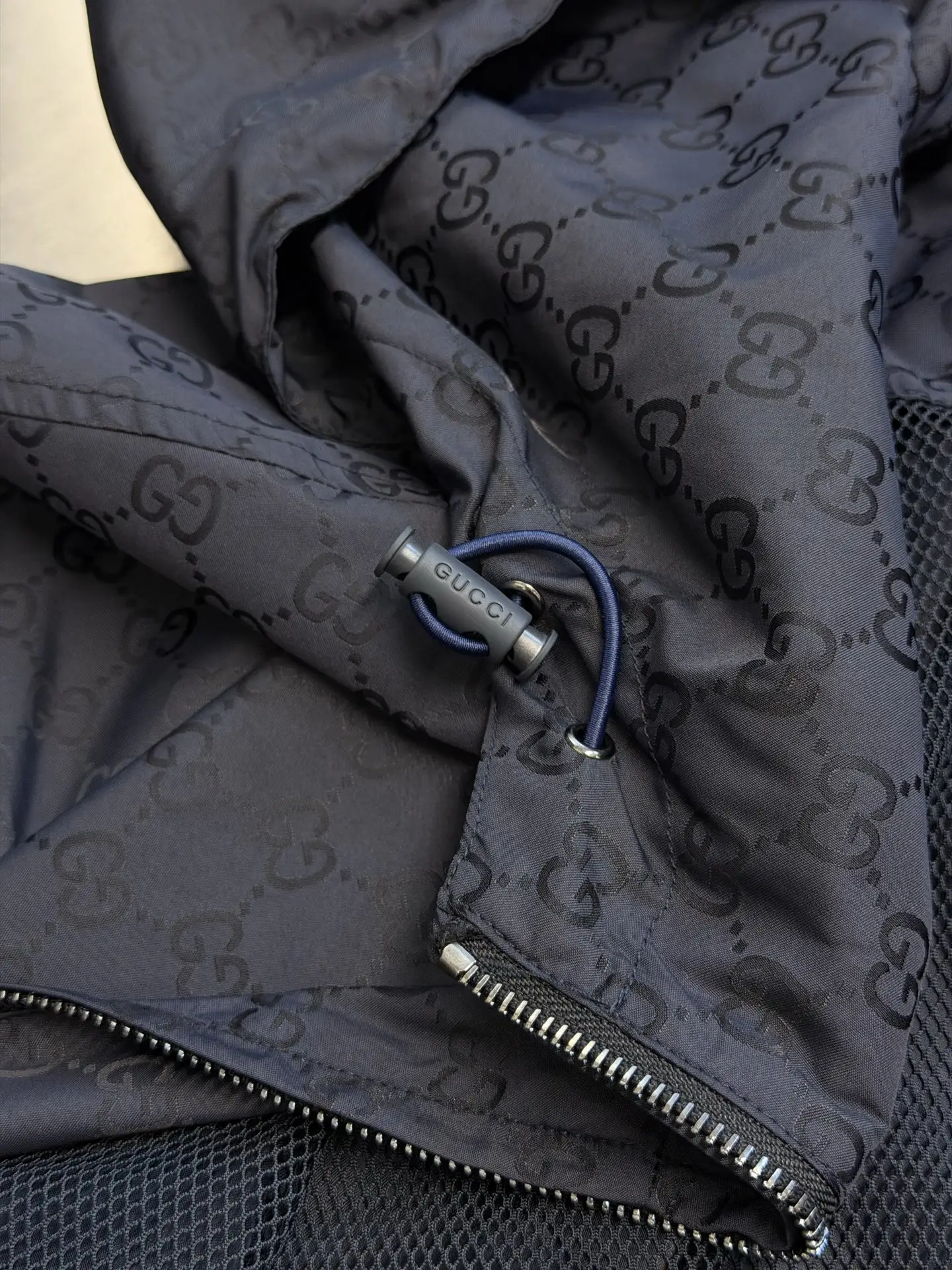 GG Monogram Nylon Hooded Windbreaker D49019169 — view 9