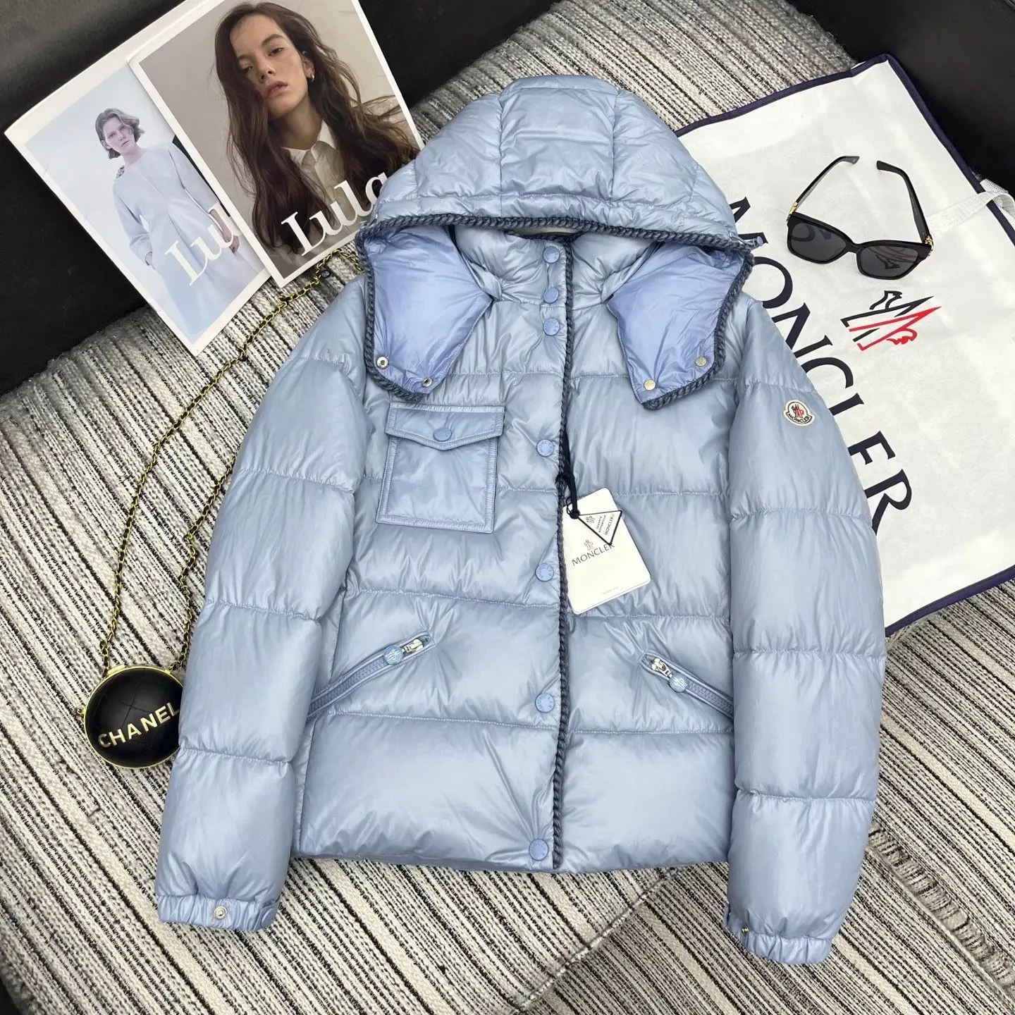 Glarein Hooded Quilted Down Jacket D59020877