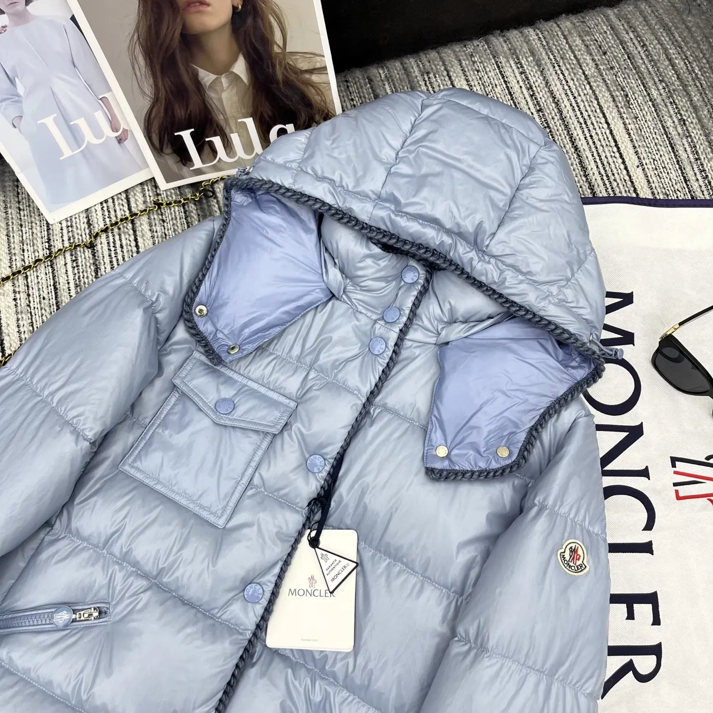 Glarein Hooded Quilted Down Jacket D59020877 — view 2