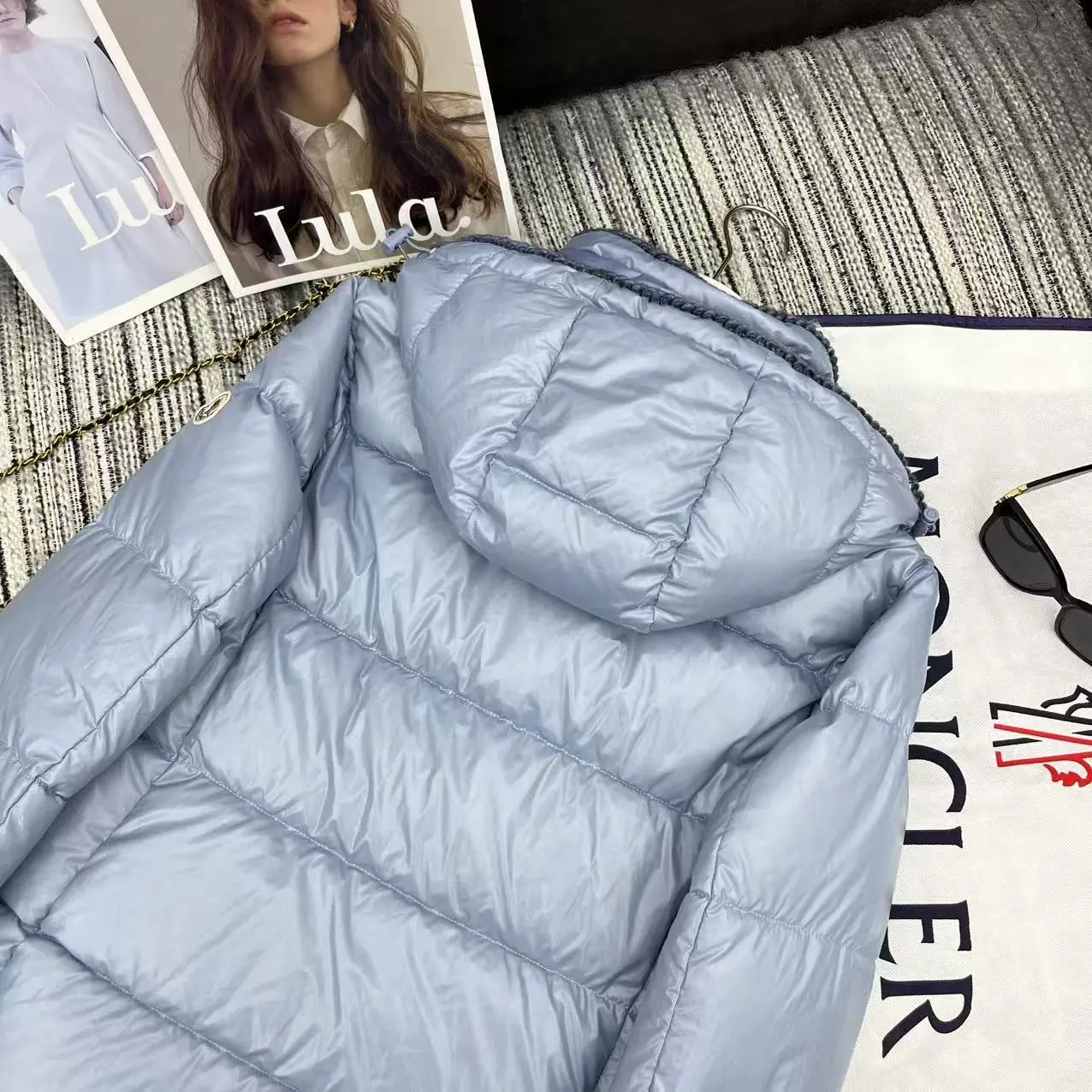 Glarein Hooded Quilted Down Jacket D59020877 — view 9