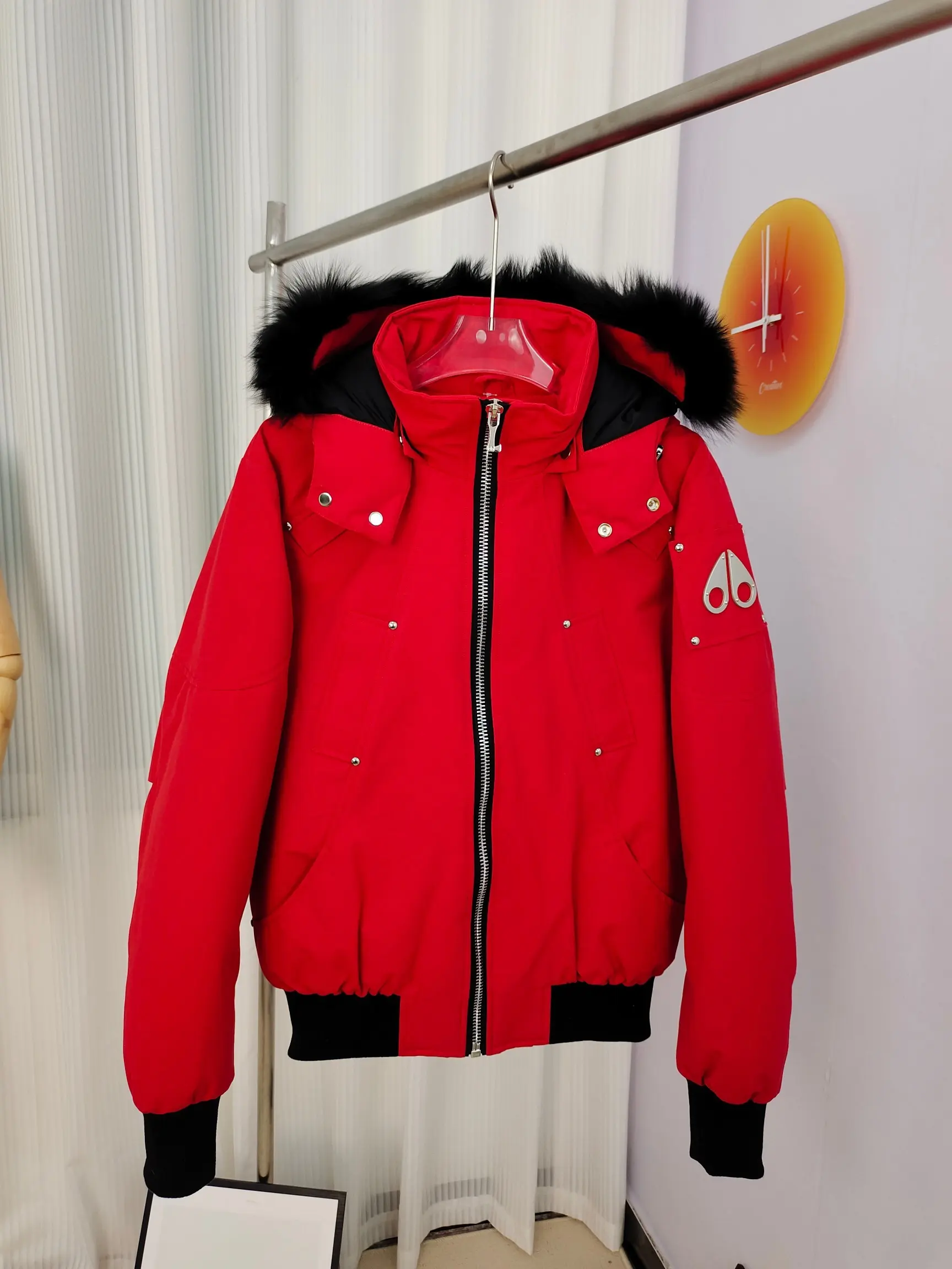 Ballistic Bomber Fur-Trimmed Down Jacket D60020924