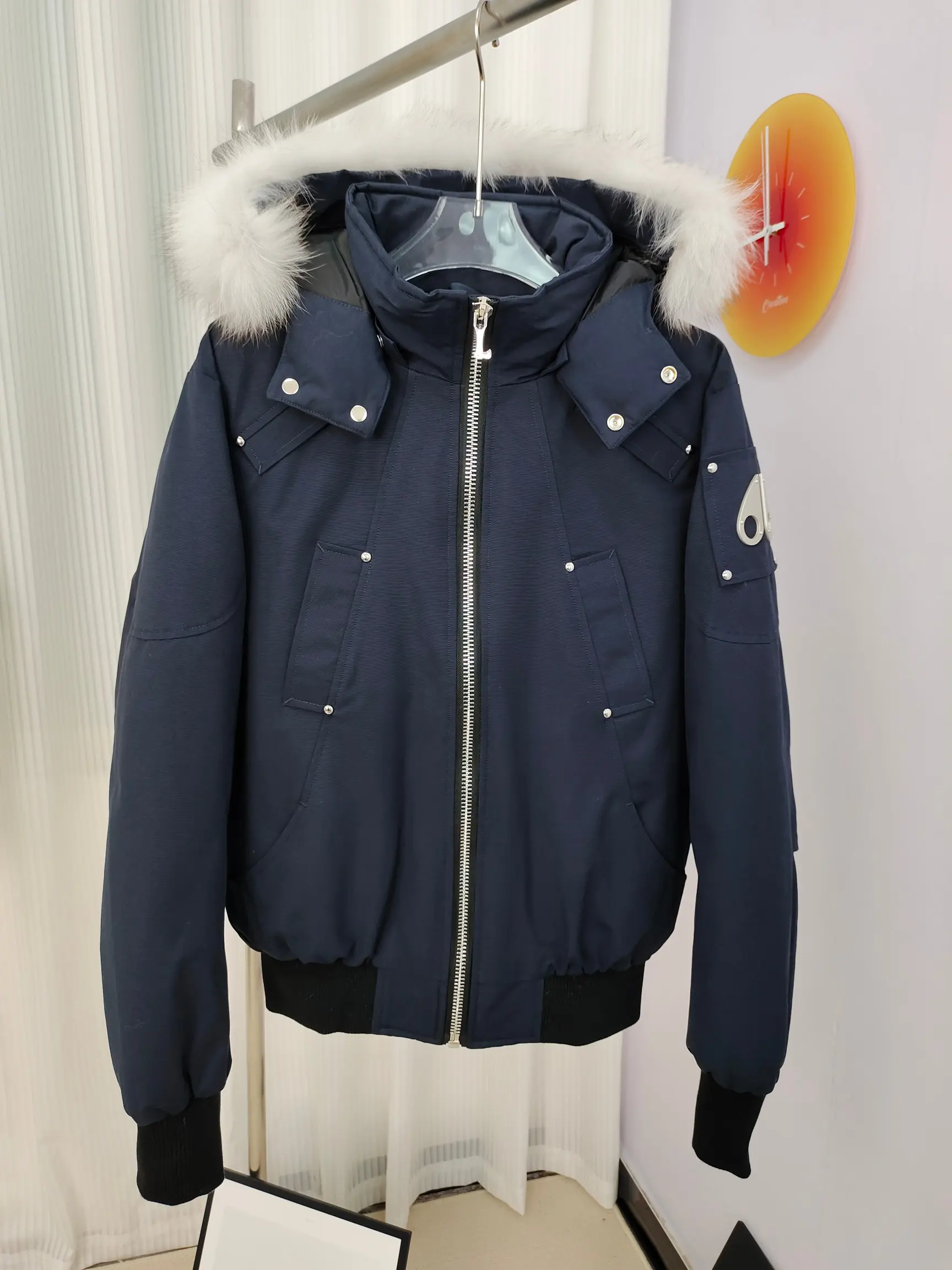 Moose Knuckles Fur-Trimmed Down Bomber Jacket D60020922