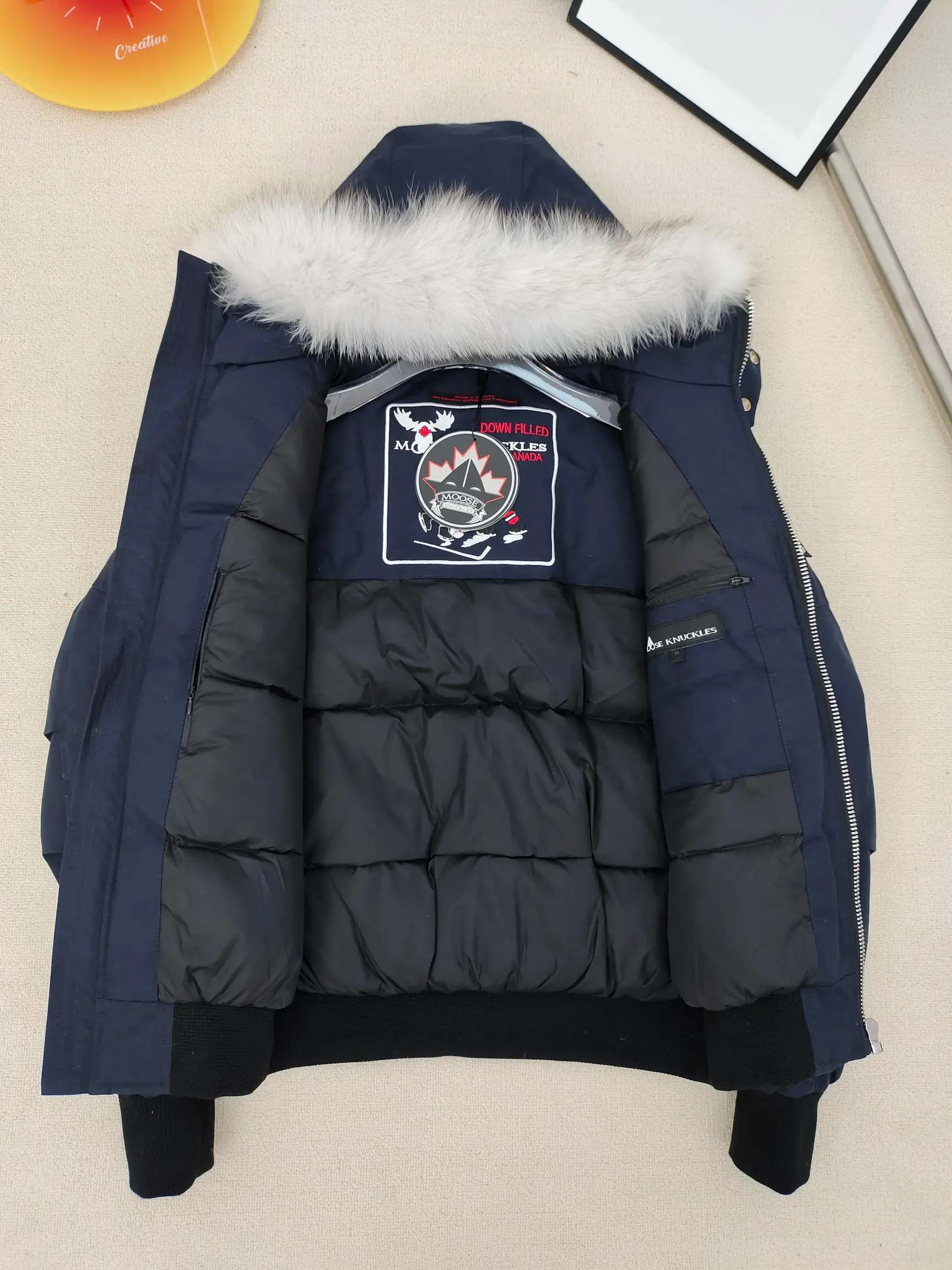 Moose Knuckles Fur-Trimmed Down Bomber Jacket D60020922 — view 8