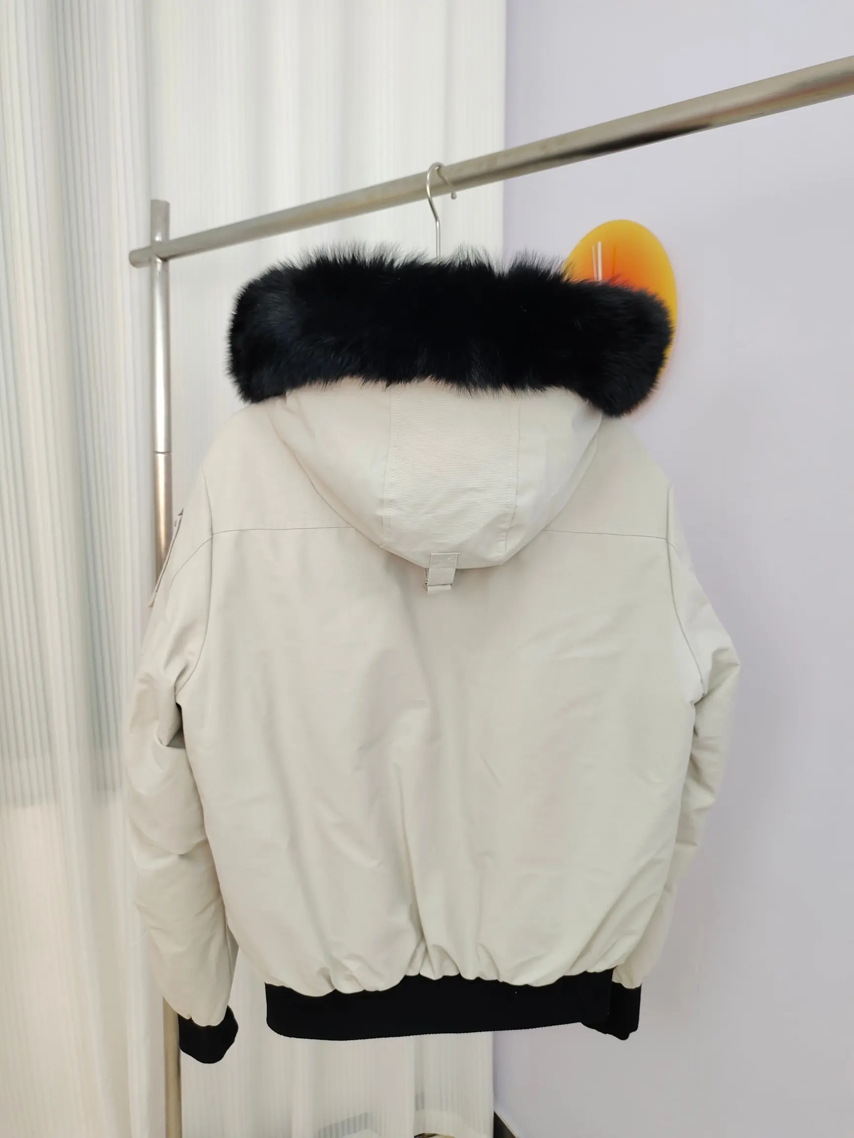 Ballistic Bomber Down Jacket with Fur-Trim Hood D60020923 — view 2