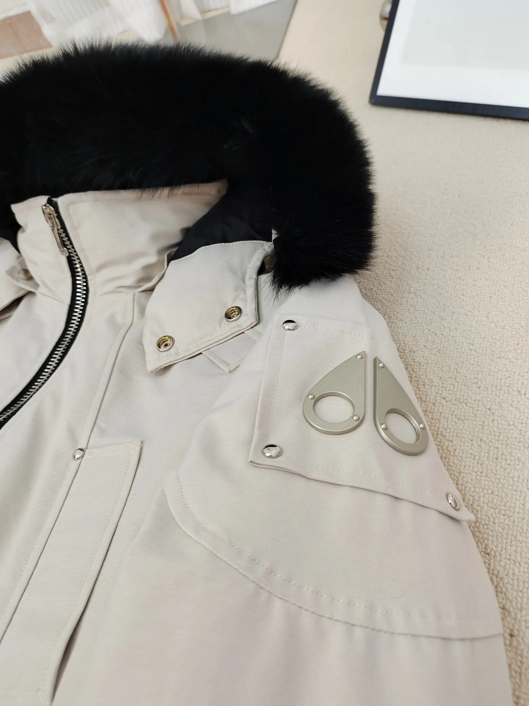 Ballistic Bomber Down Jacket with Fur-Trim Hood D60020923 — view 6