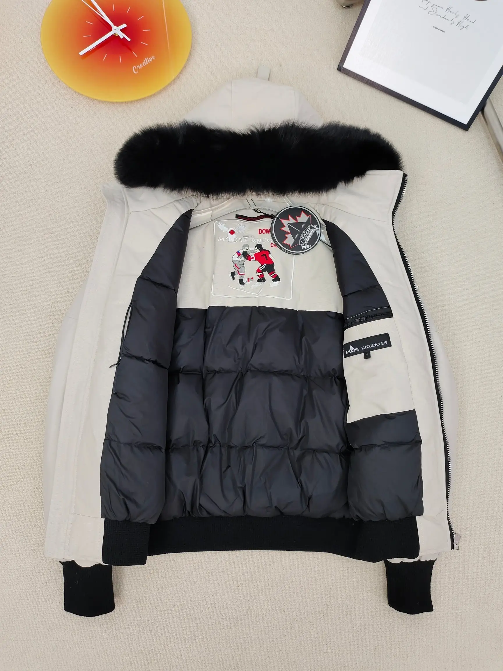 Ballistic Bomber Down Jacket with Fur-Trim Hood D60020923 — view 7