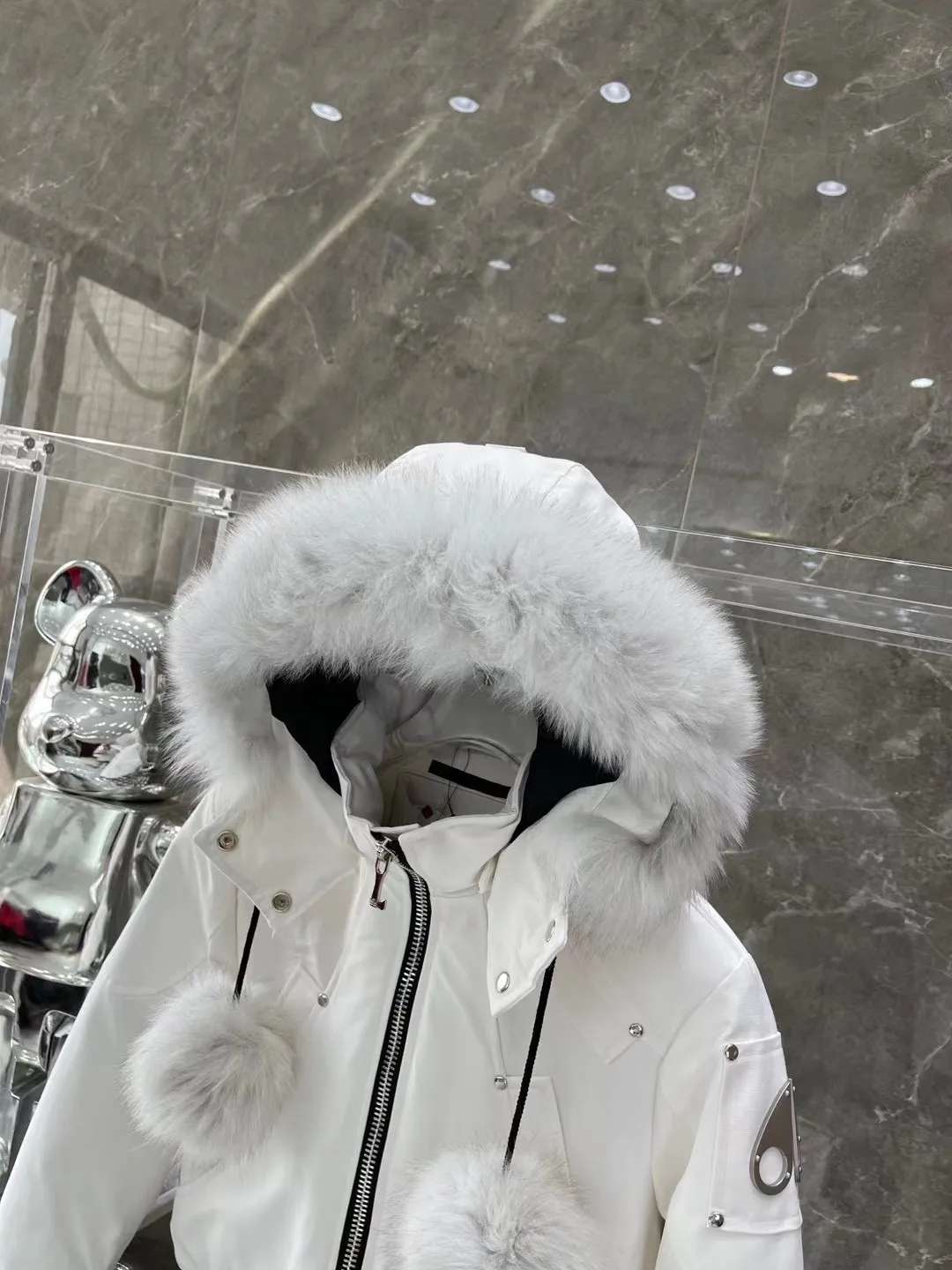 Moose Knuckles Fur-Trimmed Down Bomber Jacket D60020927 — view 6