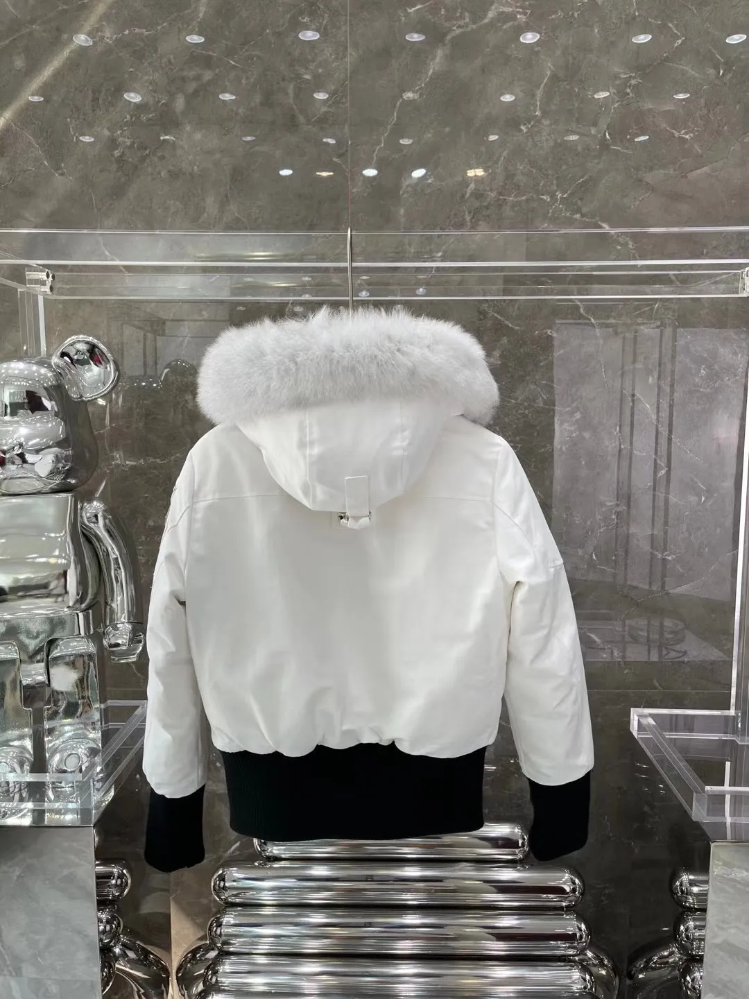 Moose Knuckles Fur-Trimmed Down Bomber Jacket D60020927 — view 8