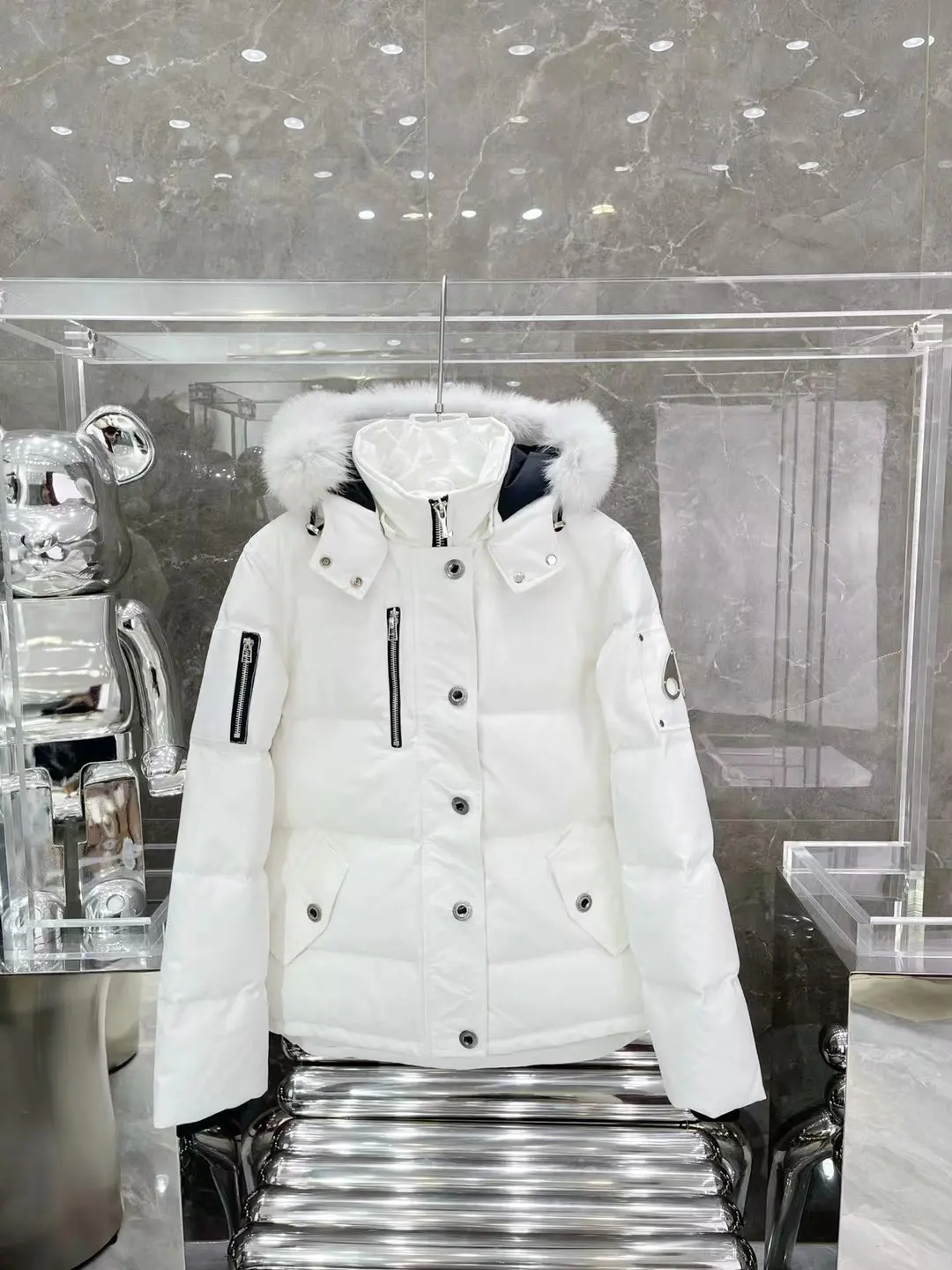 Moose Knuckles Fur-Trimmed Down Puffer Jacket D63020916