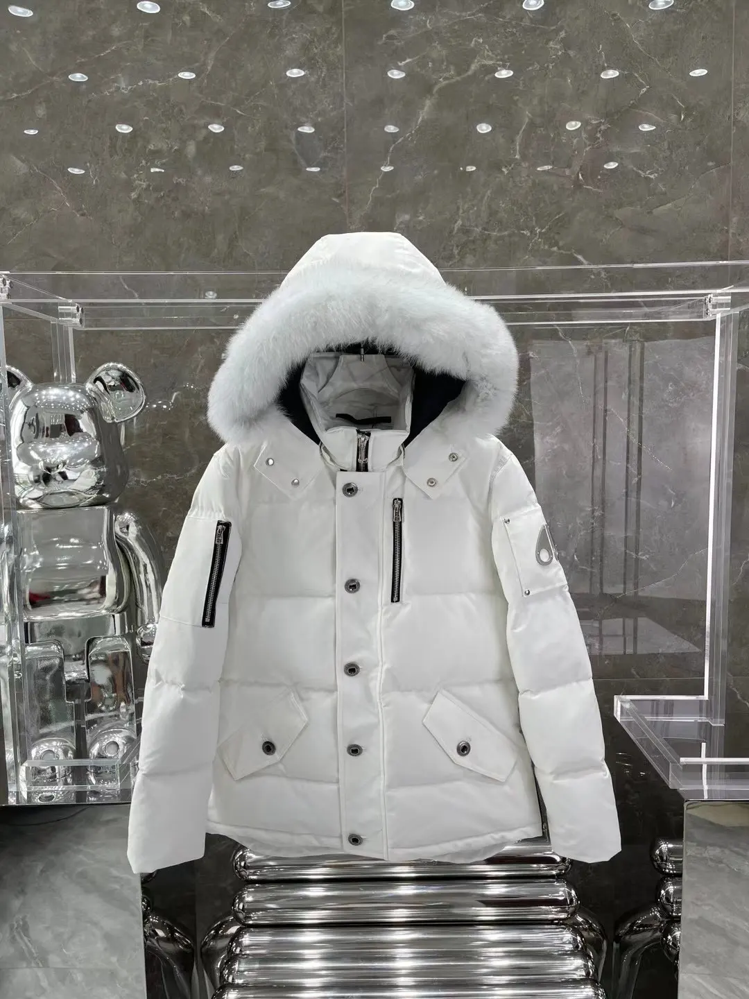 Moose Knuckles Fur-Trimmed Down Puffer Jacket D63020916 — view 9