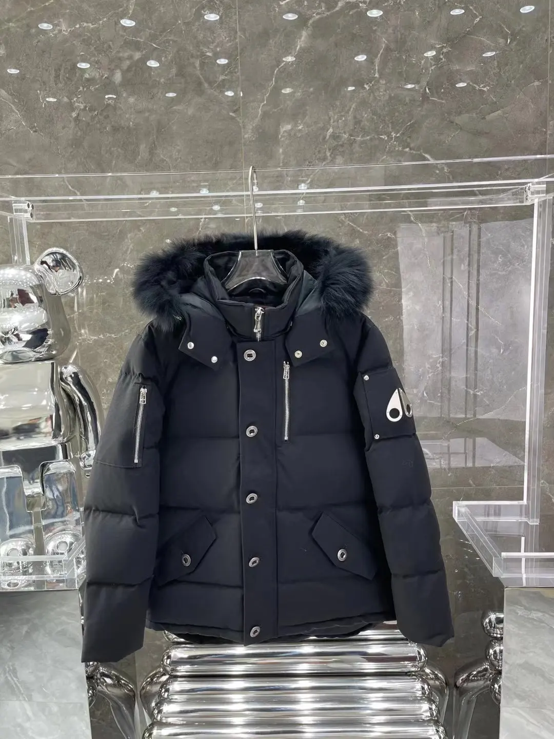 Moose Knuckles Fur-Trimmed Down Puffer Jacket D63020913 — view 4
