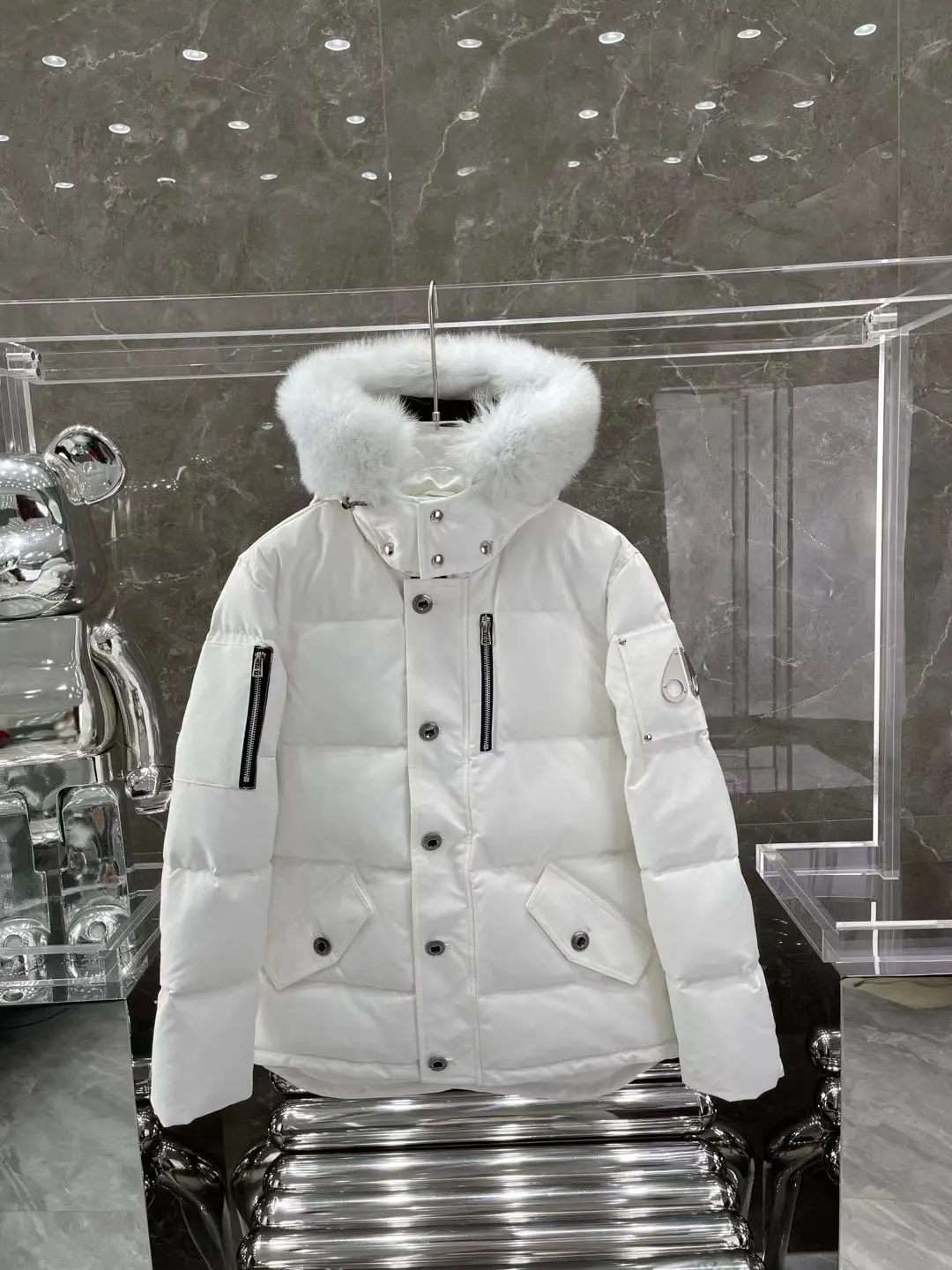 Moose Knuckles Fur-Trimmed Down Puffer Jacket D63020912