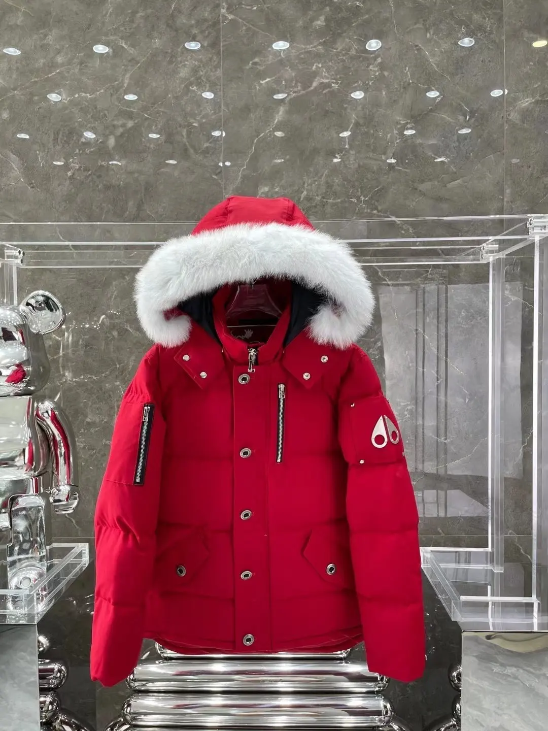 Fur-Trimmed Down-Filled Puffer Jacket D63020915