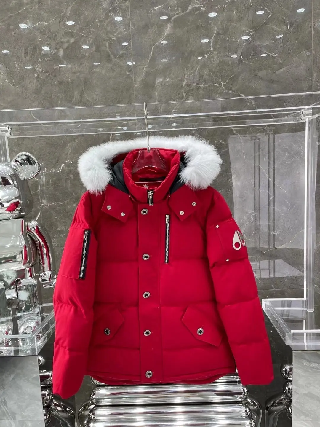 Fur-Trimmed Down-Filled Puffer Jacket D63020915 — view 4
