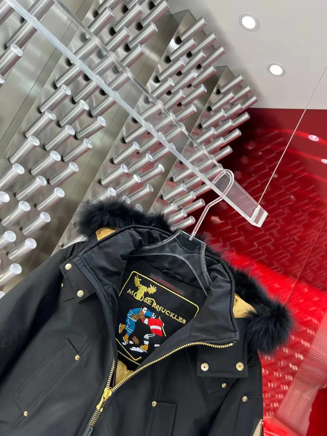 Moose Knuckles Fur-Trimmed Down Bomber Jacket D64020920 — view 6