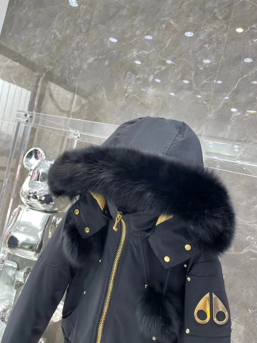 Moose Knuckles Fur-Trimmed Down Bomber Jacket D65020929 — view 7