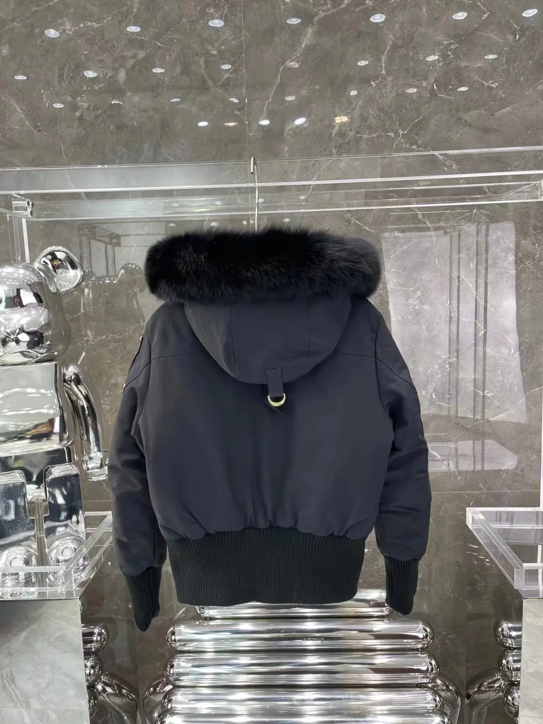 Moose Knuckles Fur-Trimmed Down Bomber Jacket D65020929 — view 8