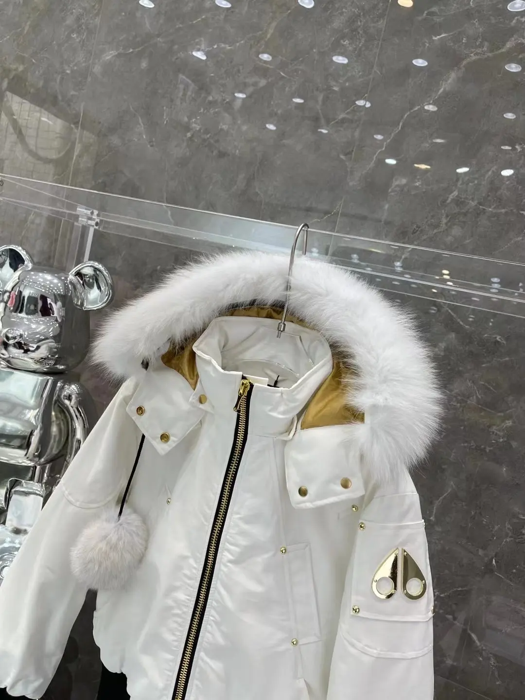 Moose Knuckles Fur-Trimmed Down Bomber Jacket D65020928 — view 3