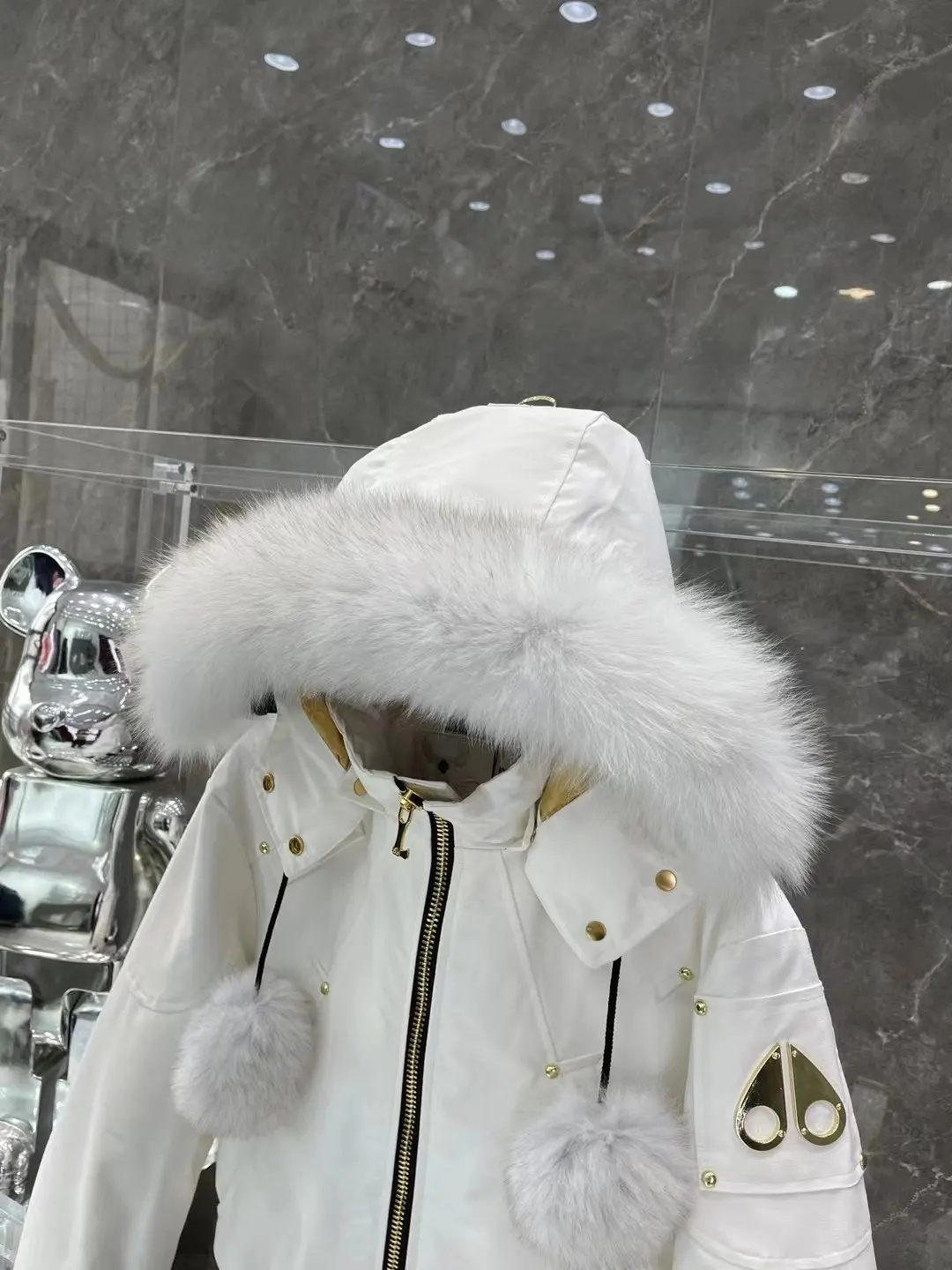 Moose Knuckles Fur-Trimmed Down Bomber Jacket D65020928 — view 7
