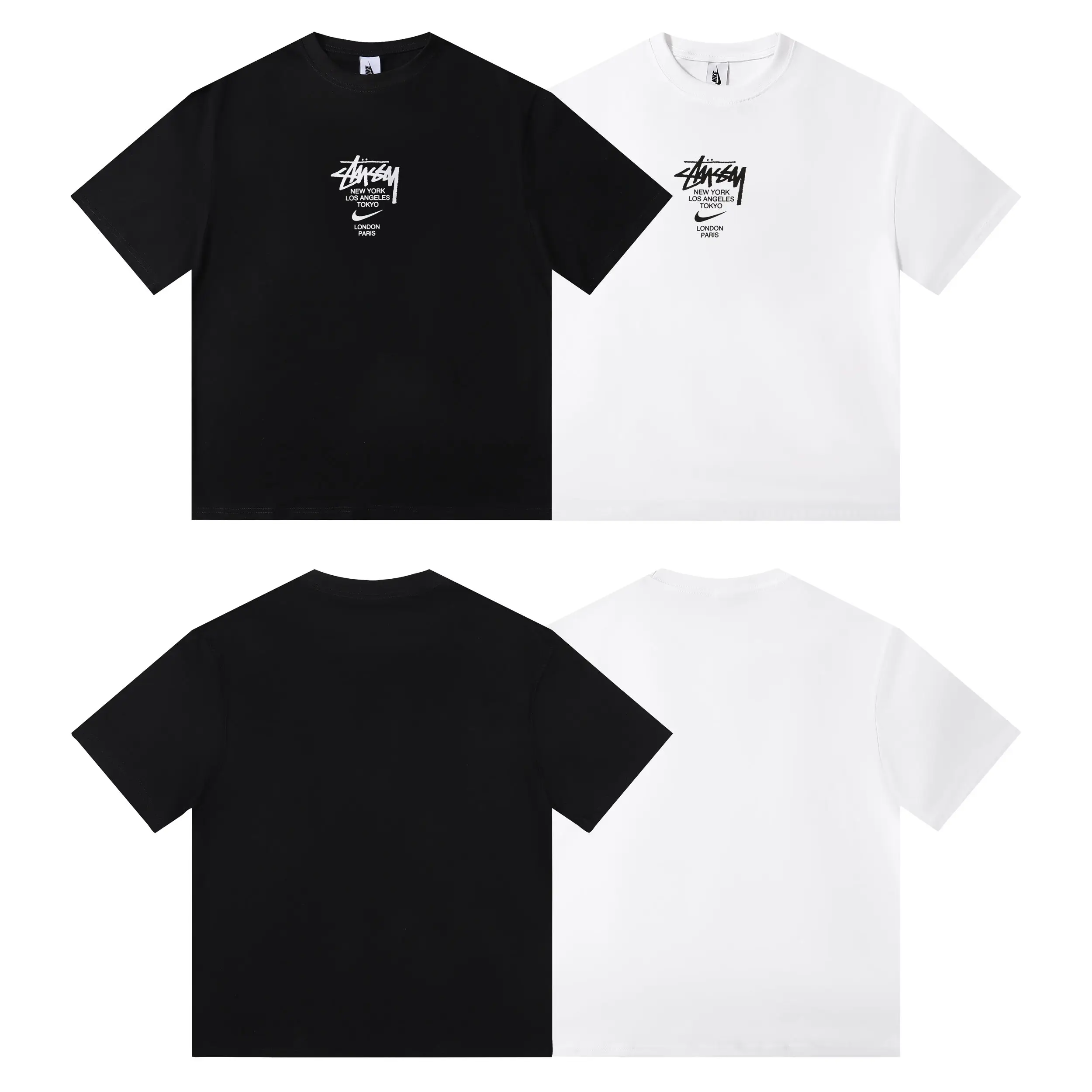 Stüssy x Nike Logo Print Cotton T-Shirt D4815744