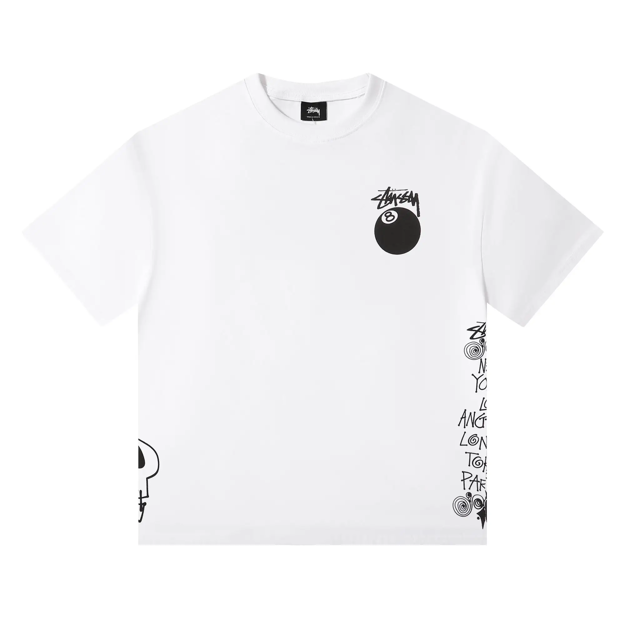 8-Ball Skull Print Cotton T-Shirt D5515725