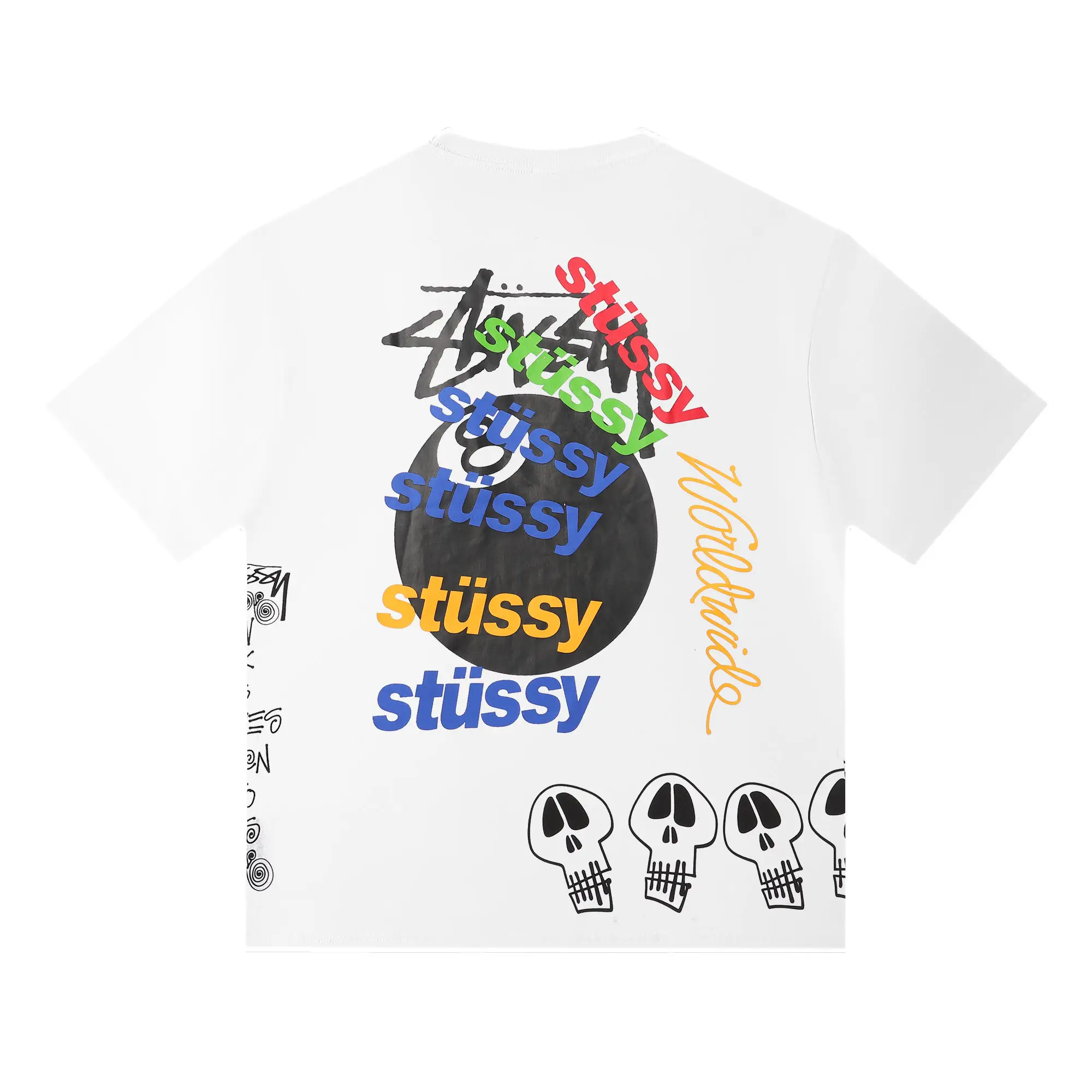 8-Ball Skull Print Cotton T-Shirt D5515725 — view 2